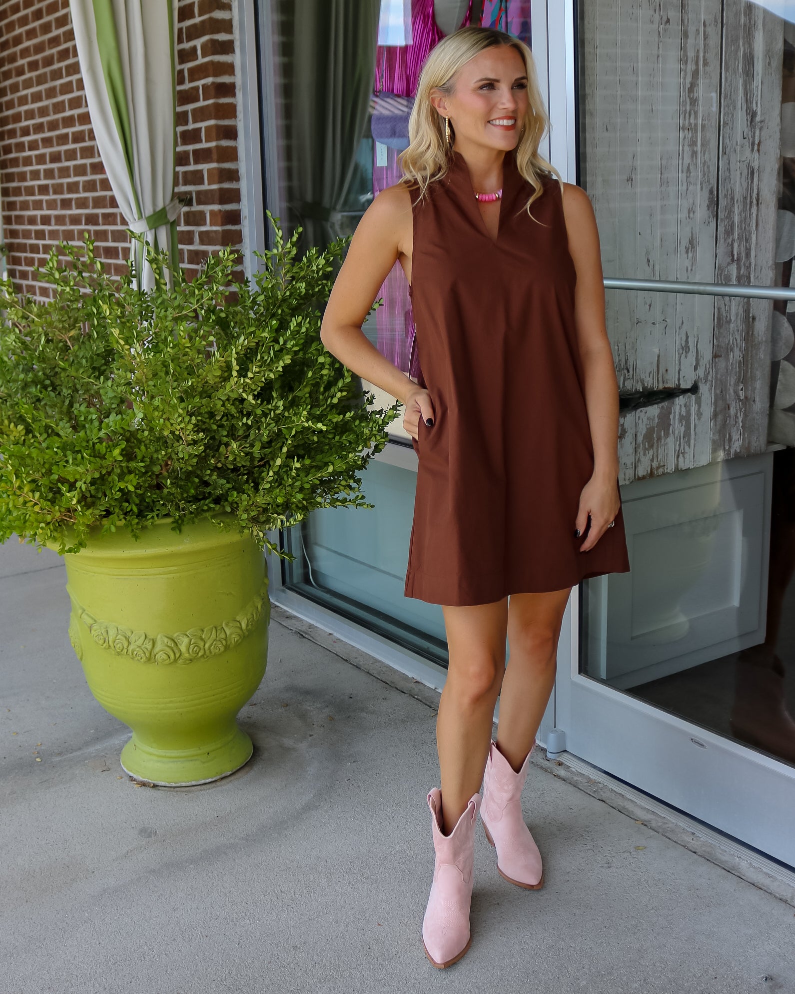 Espresso Shift Dress - Olive You BoutiqueOLIVE YOU236597D33217
