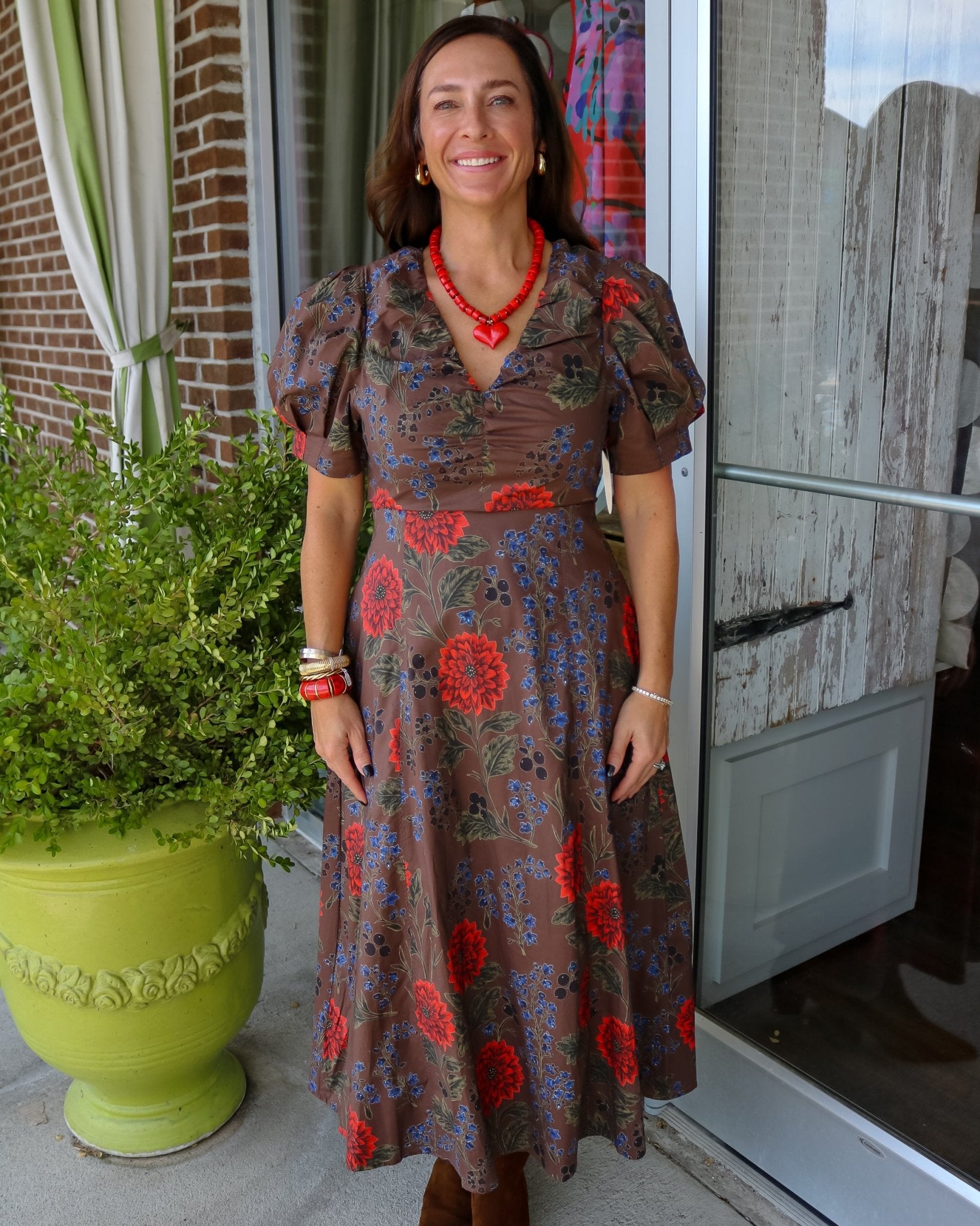 Autumn Rose Midi Dress - Olive You BoutiqueOLIVE YOU236627D33043