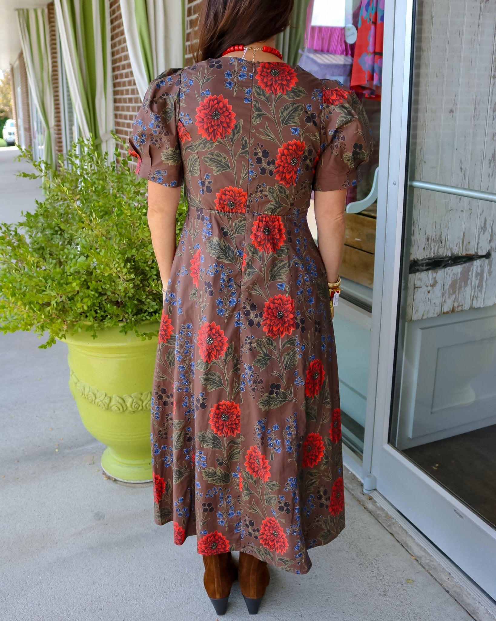 Autumn Rose Midi Dress - Olive You BoutiqueOLIVE YOU236627D33043