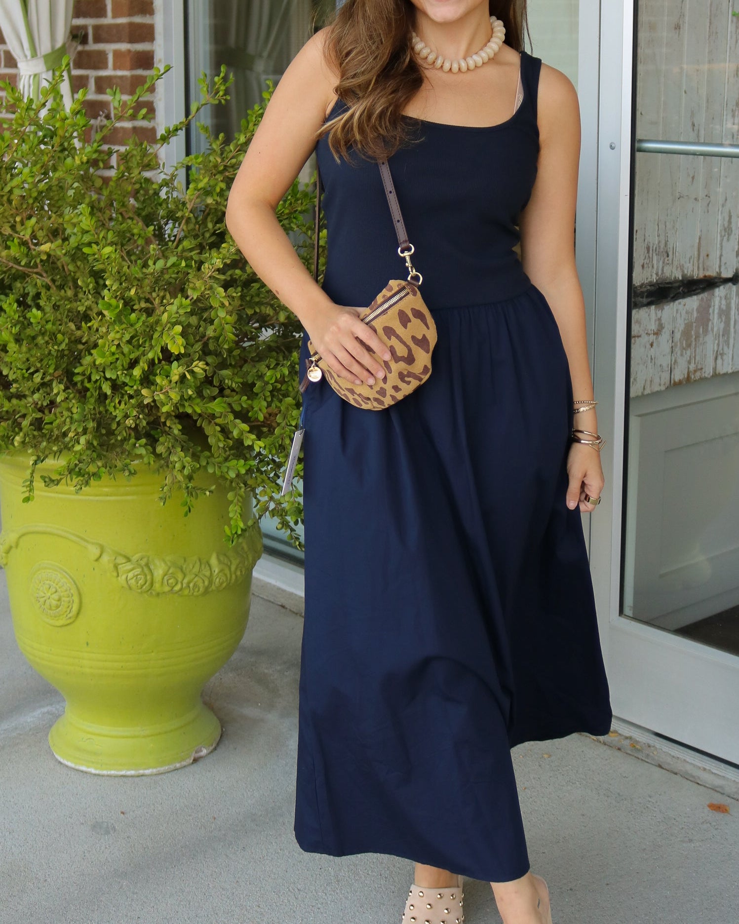 Cotton Poplin Sleeveless Dress - Olive You BoutiquePERFECTWHITETEE230895DW241-FABIOLA
