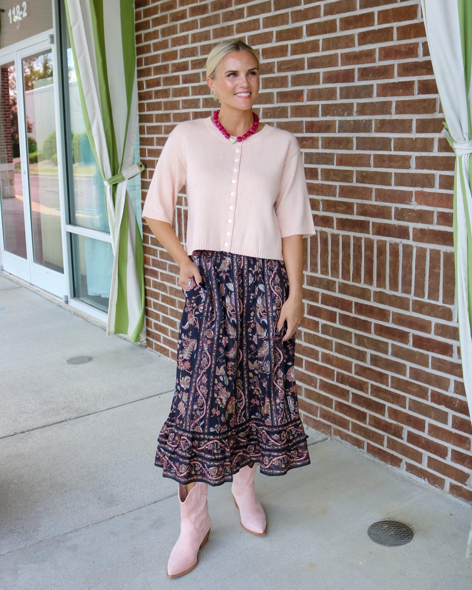 Morgan Midi Skirt in Bois Print - Olive You BoutiqueCLEOBELLA233134CM26FA203123