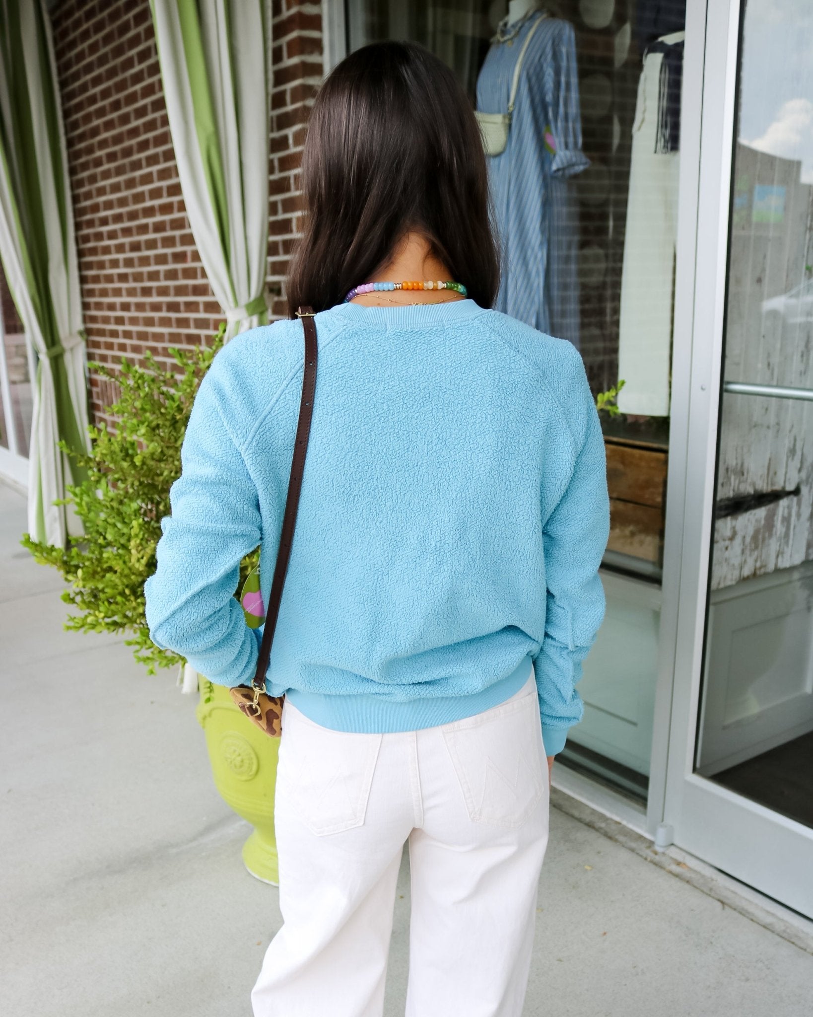 Inside Out Fleece Shrunken Crew Sweatshirt - Olive You BoutiquePERFECT WHITE TEE232867T94-Ziggy-milkyblue