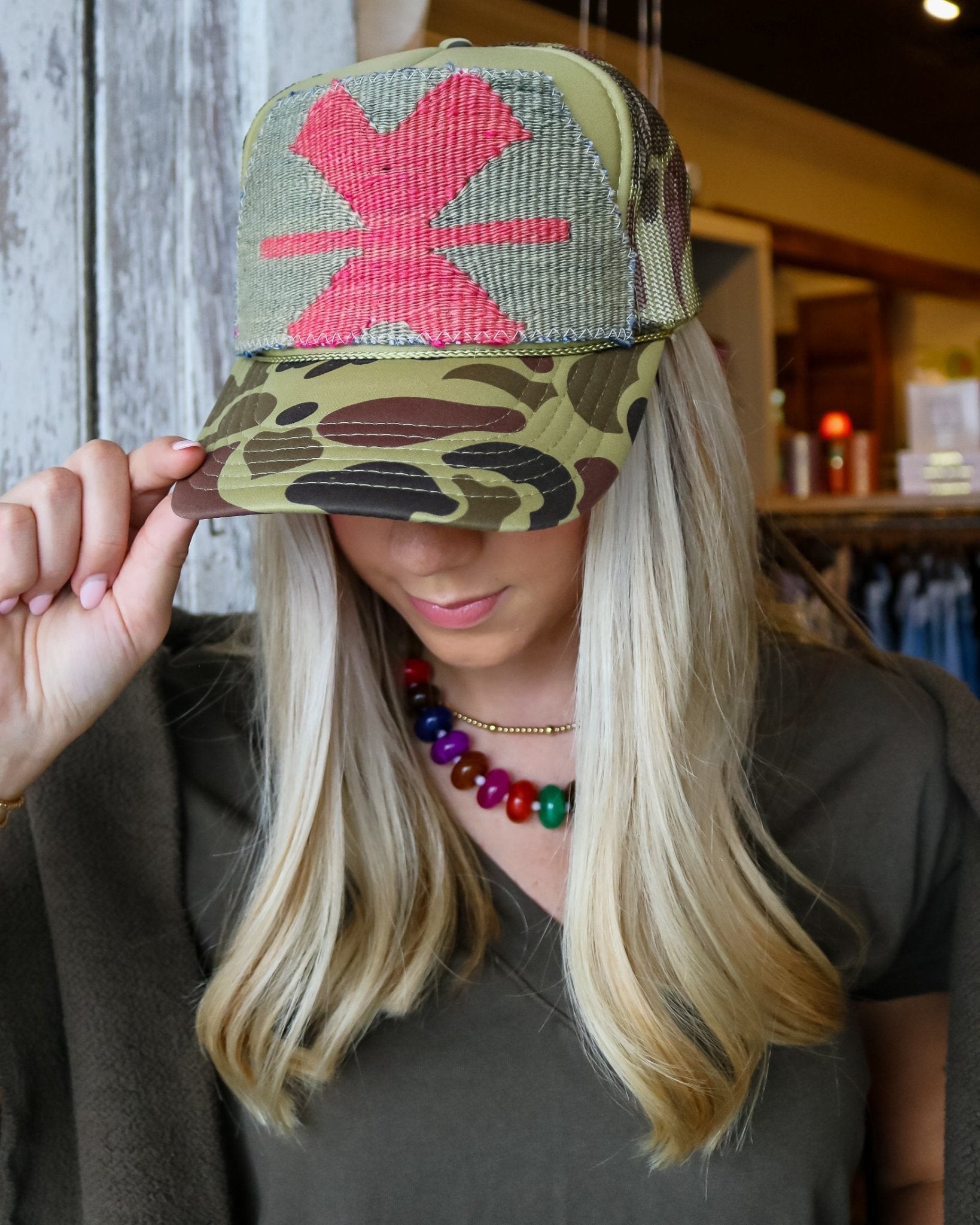 Aztec Trucker Hat - Olive You BoutiqueOrijinal236659ATHCamo