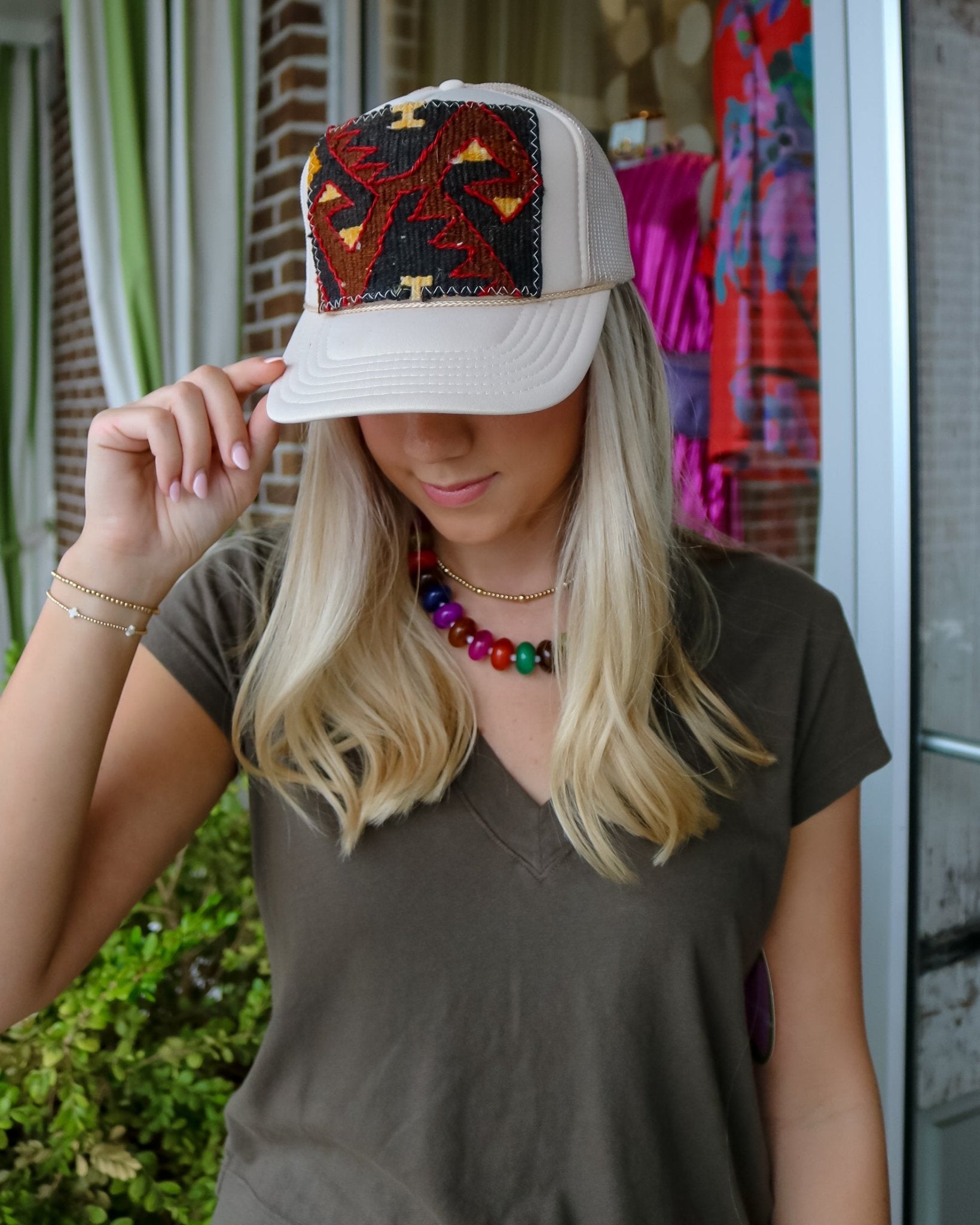Aztec Trucker Hat - Olive You BoutiqueOrijinal236658ATHTwDM