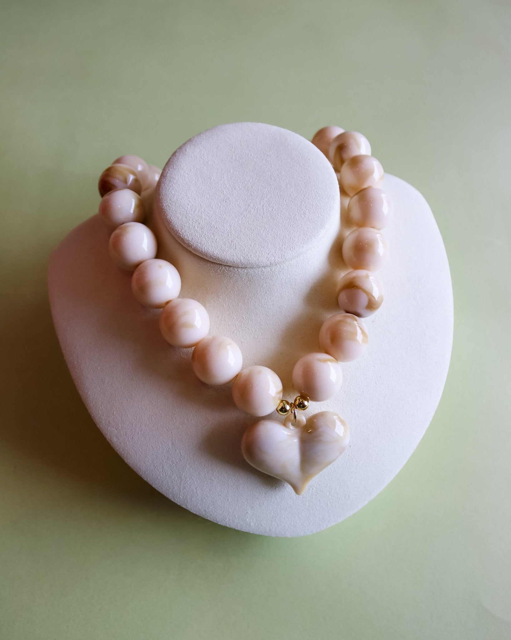 Kaiden Chunky Heart Necklace - Cream - Olive You BoutiqueGemelli235876Kaiden - Cream
