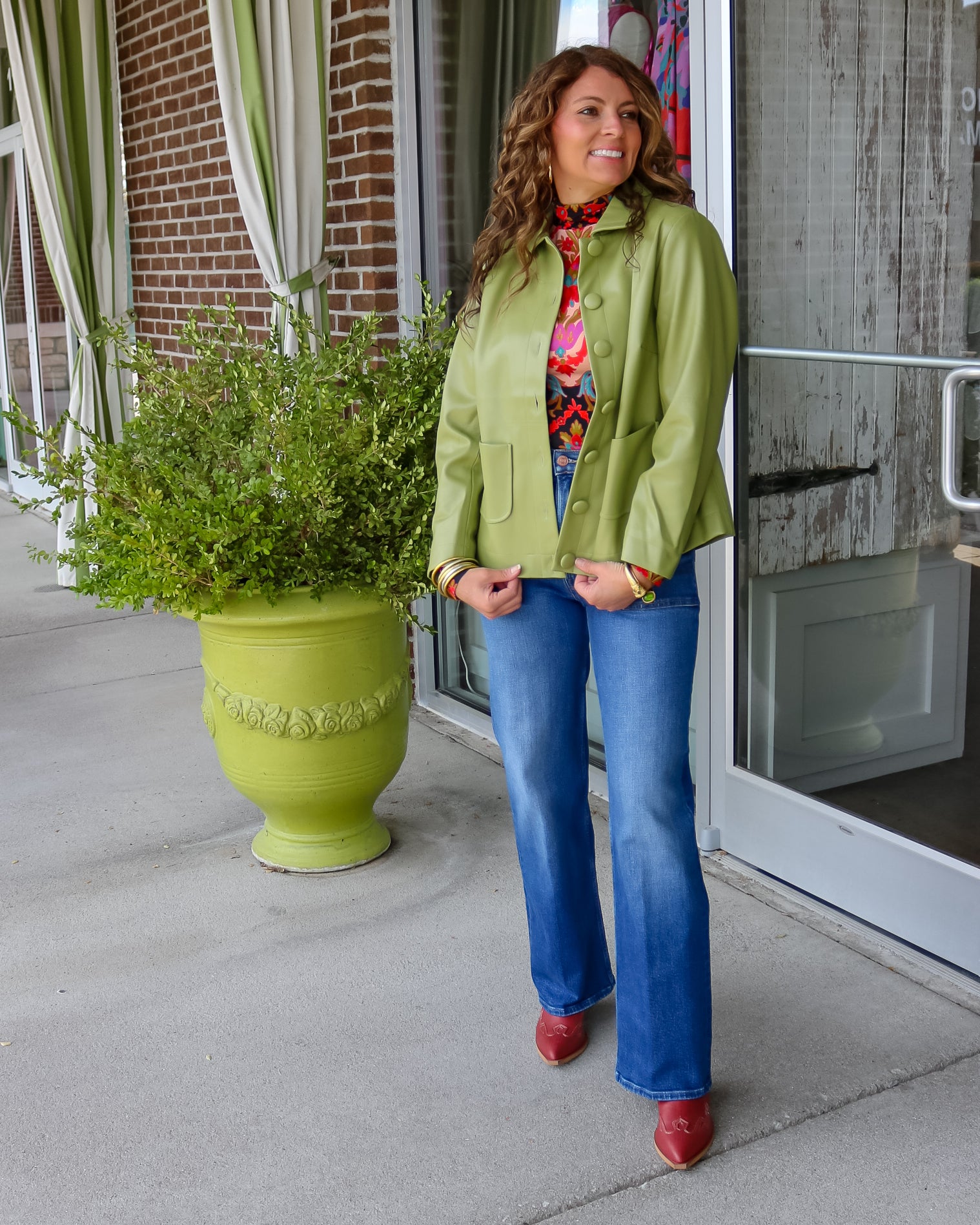 Reid Olive Leather Jacket - Olive You BoutiqueELIZABETH JAMES THE LABEL233282417343