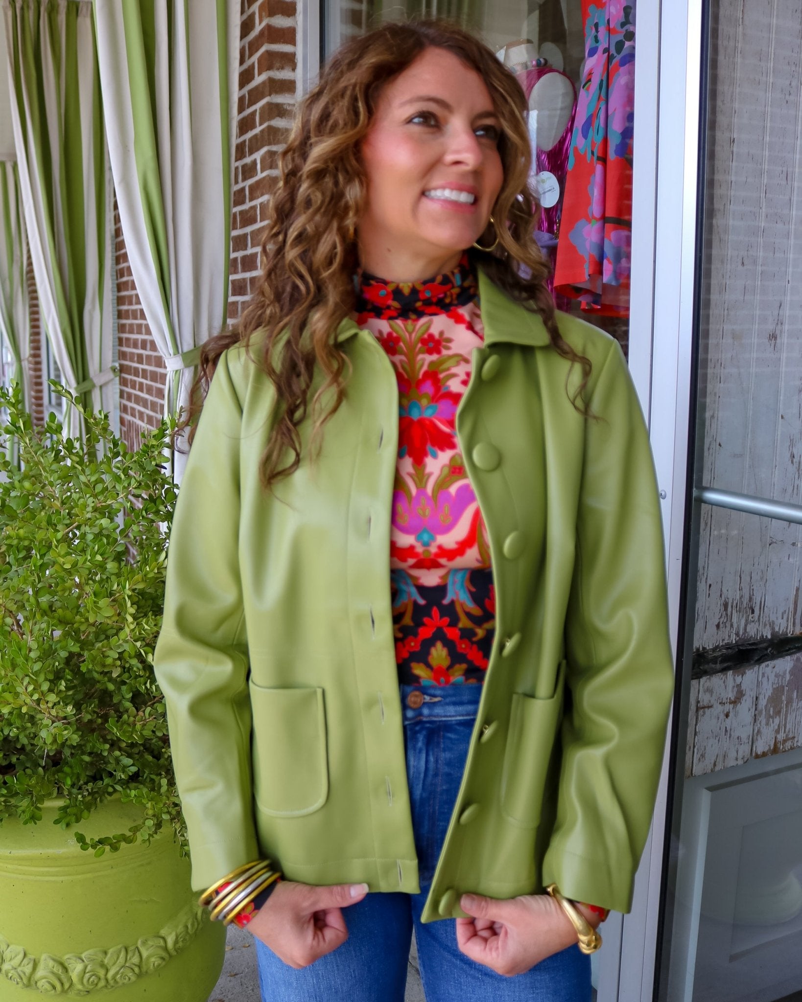 Reid Olive Leather Jacket - Olive You BoutiqueELIZABETH JAMES THE LABEL233282417343