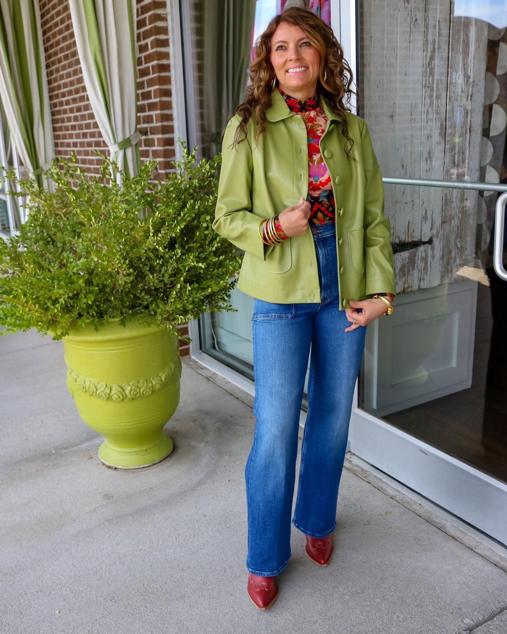 Reid Olive Leather Jacket - Olive You BoutiqueELIZABETH JAMES THE LABEL233282417343