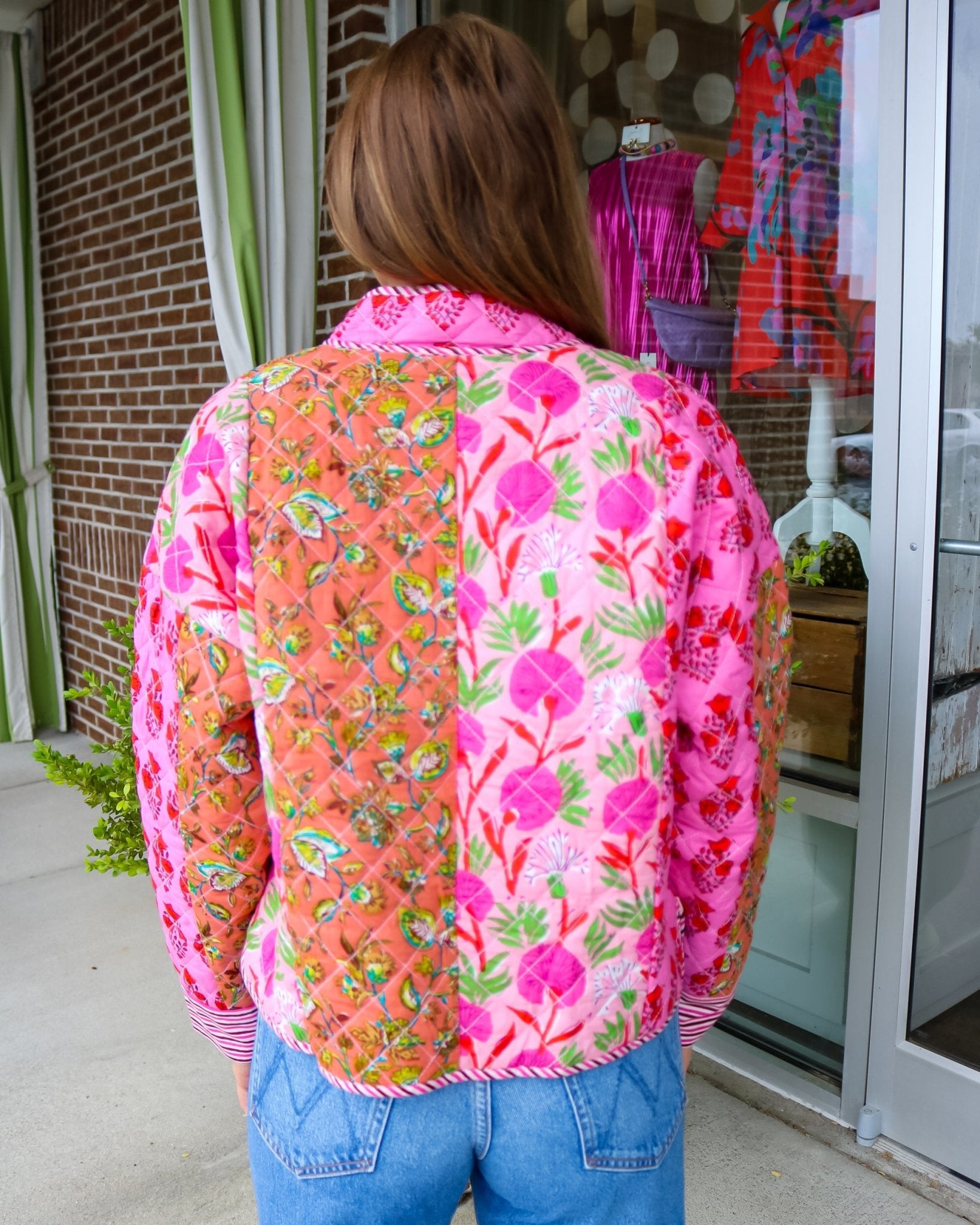 Patchwork Quilted Jacket - Olive You BoutiqueTHML236461SRT1931