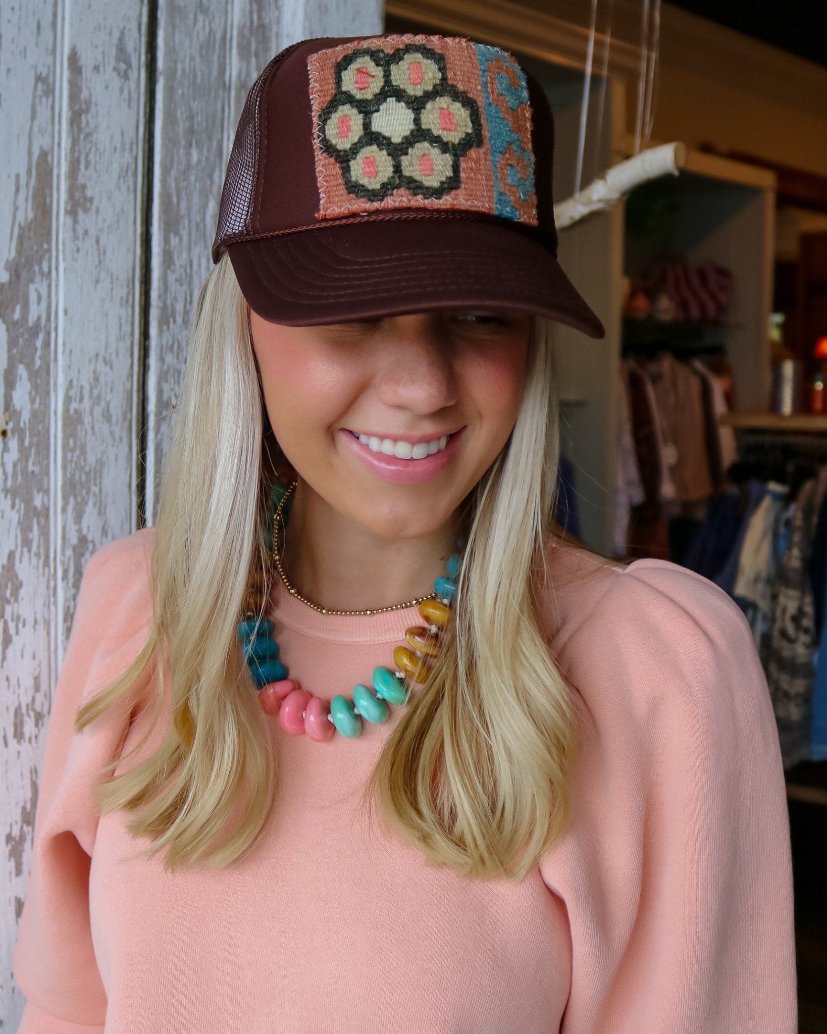 Aztec Trucker Hat - Olive You BoutiqueOrijinal236656ATHBwFM