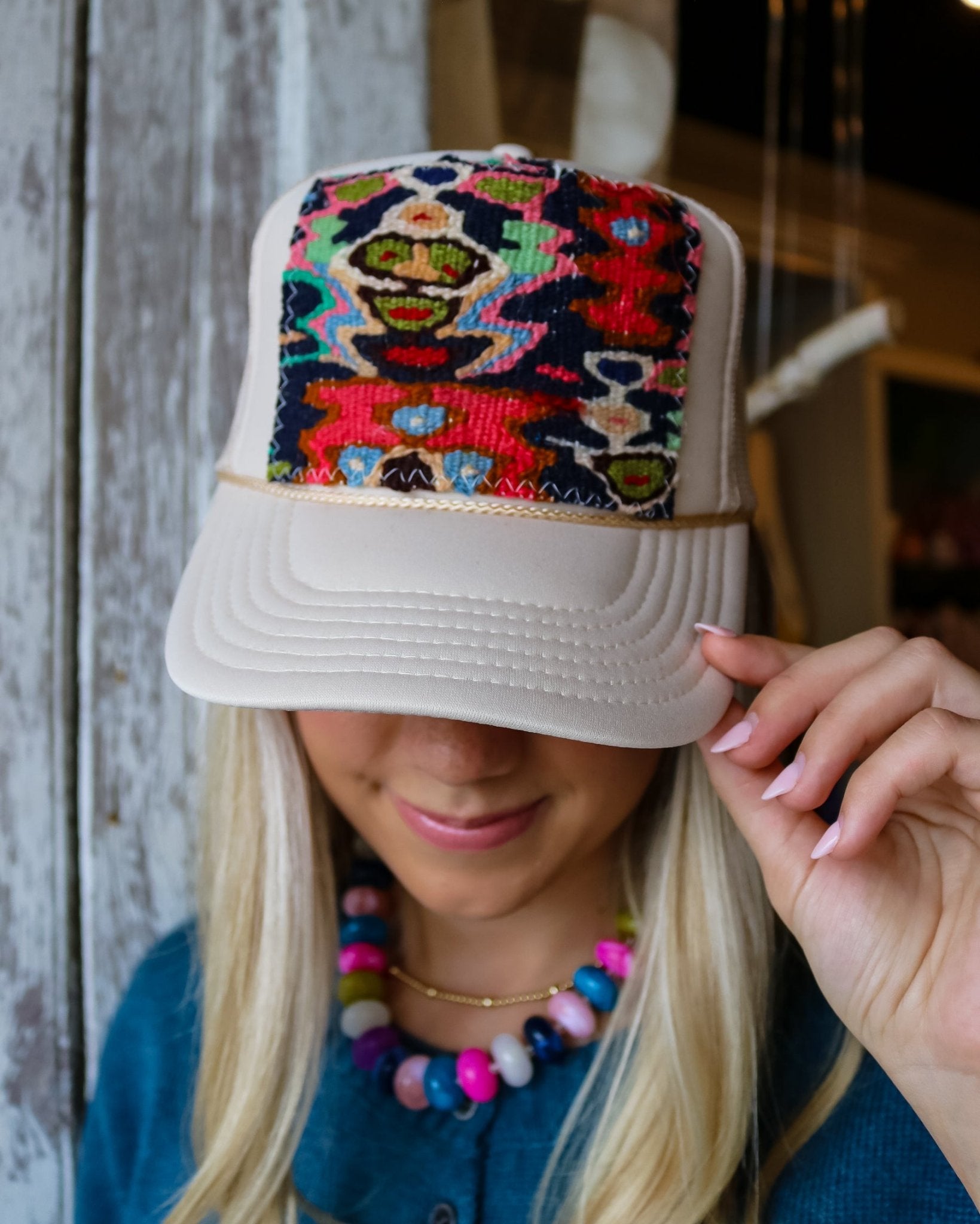 Aztec Trucker Hat - Olive You BoutiqueOrijinal236657ATHTwBM