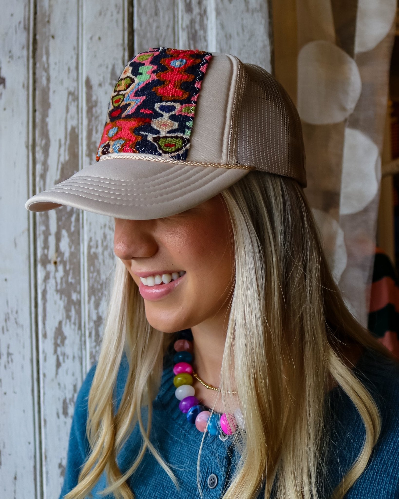Aztec Trucker Hat - Olive You BoutiqueOrijinal236657ATHTwBM