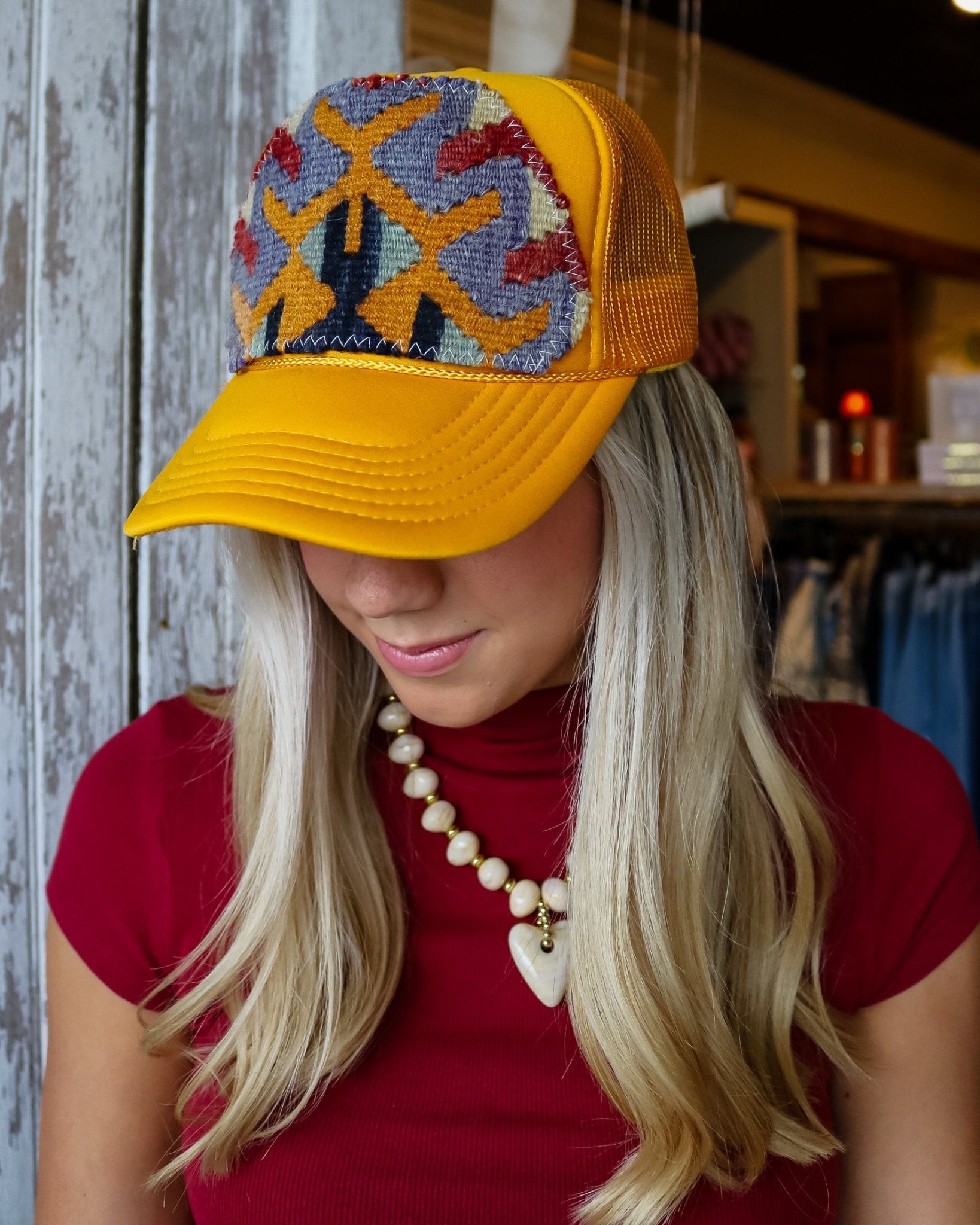 Aztec Trucker Hat - Olive You BoutiqueOrijinal234517ATHM