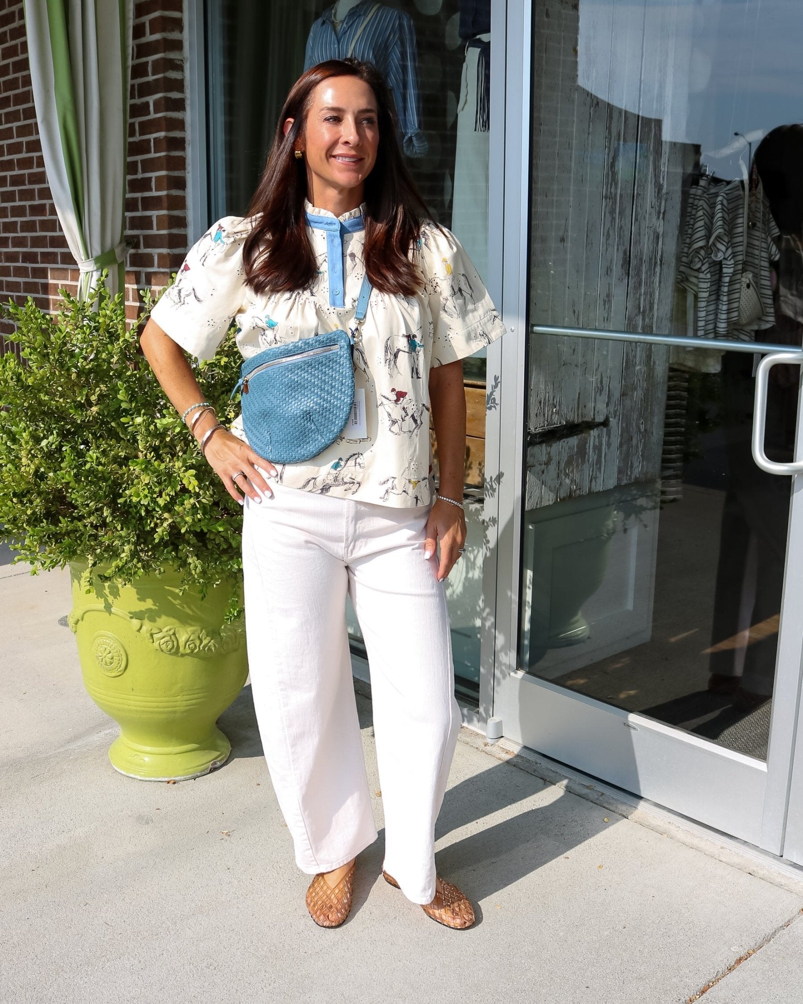 Equestrian Embroidered Top - Olive You BoutiqueOLIVE YOU235892WCT3834