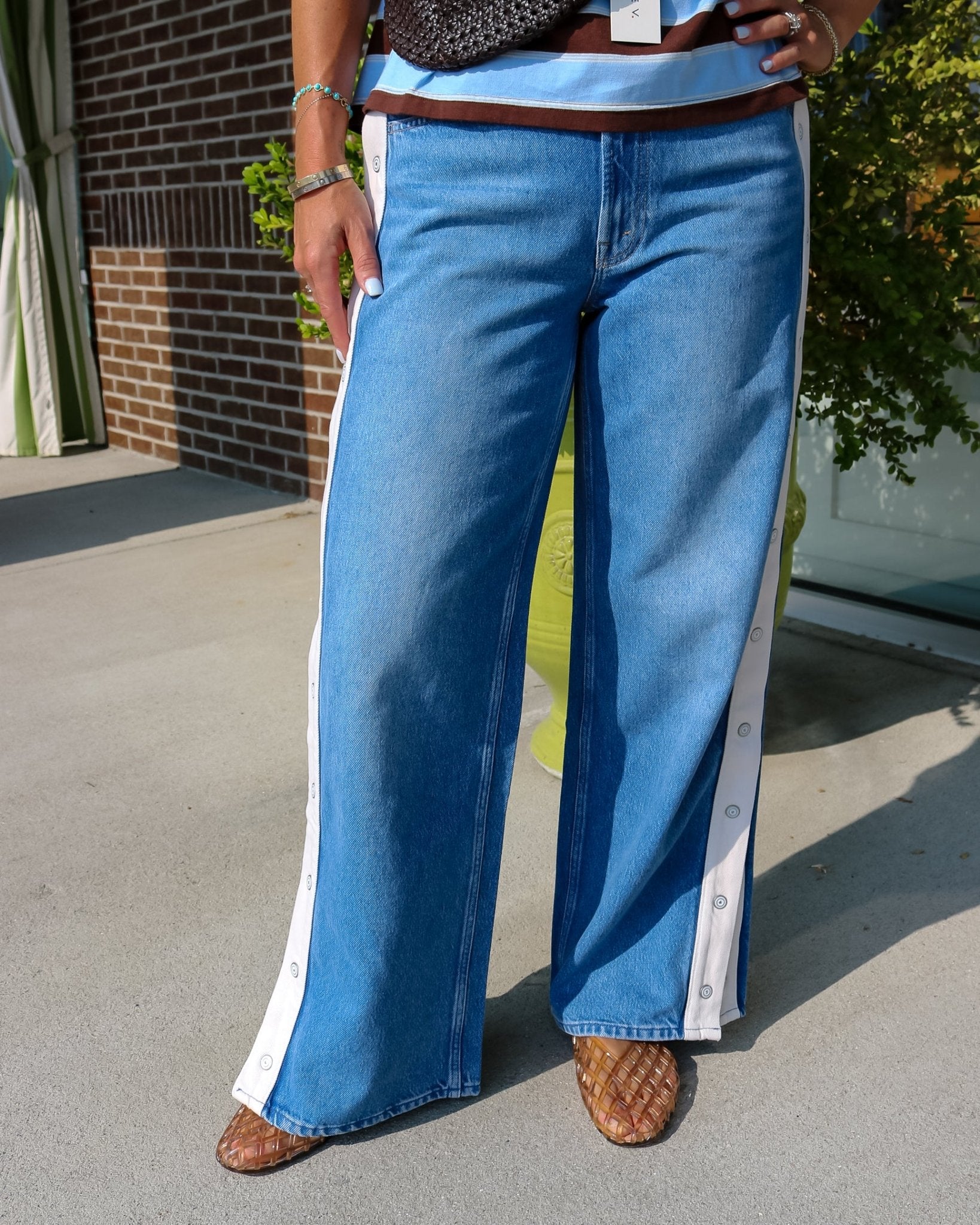 The Striped Resealable Skimp - Olive You BoutiqueMOTHER DENIM23272212698-1321