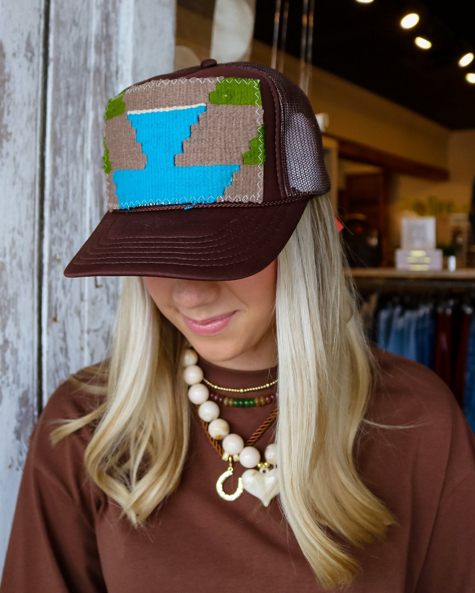 Aztec Trucker Hat - Olive You BoutiqueOrijinal236655ATHBwBM