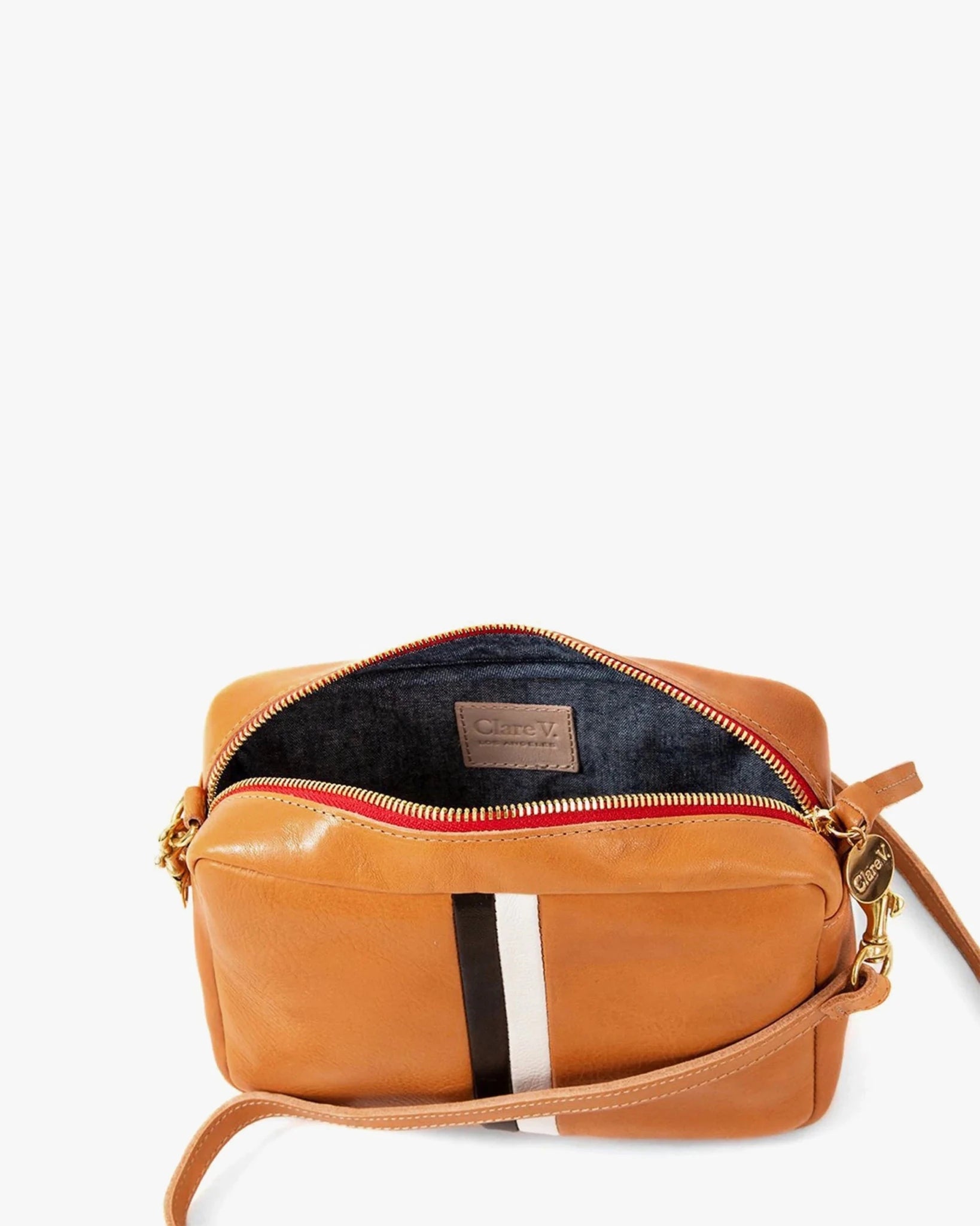 Midi Sac Natural Rustique w/ Stripes - Olive You BoutiqueClare V.218017HB-CB-MS-100033