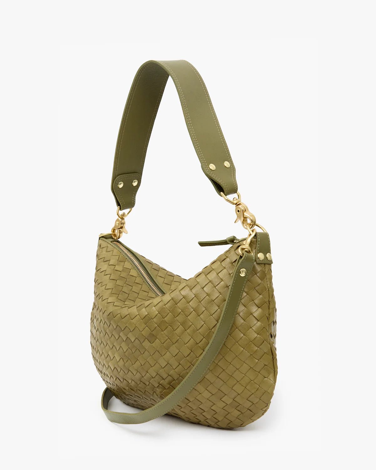 Moyen Messenger Woven Diagonal - Olive - Olive You BoutiqueClare V.231019CVH100683
