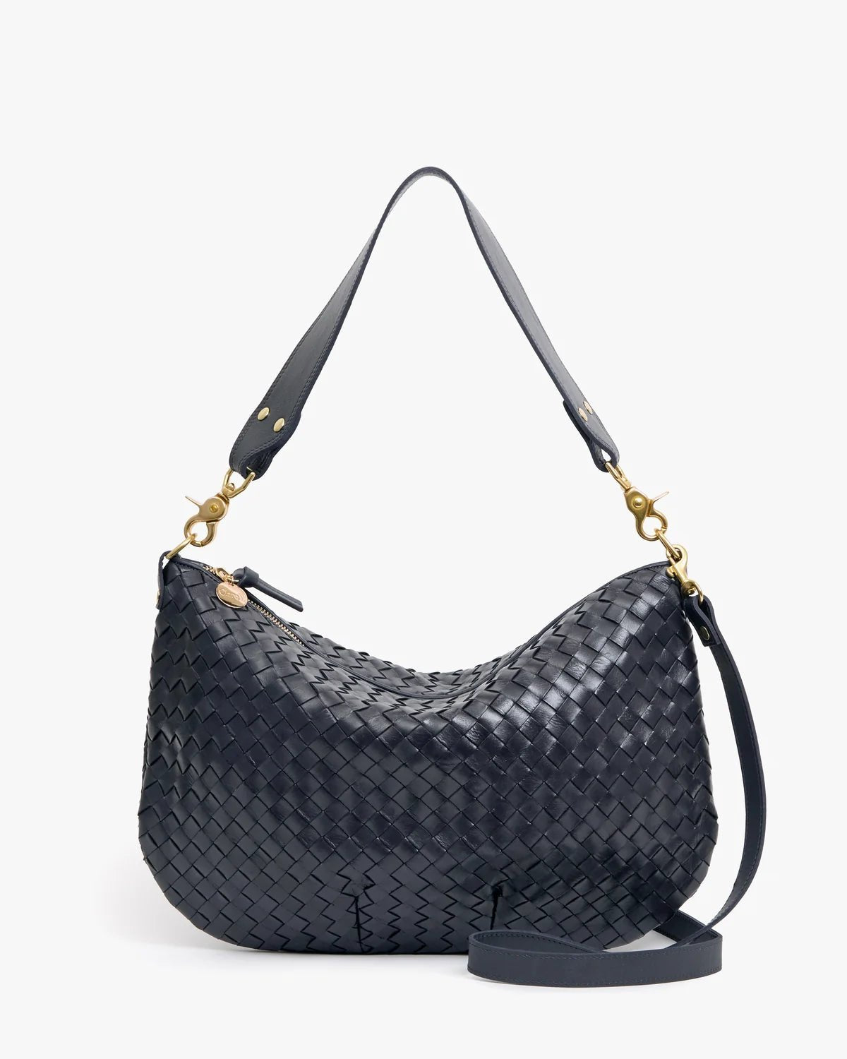 Moyen Messenger - Twilight Navy Diagonal Woven - Olive You BoutiqueClare V.235316CVH1000921