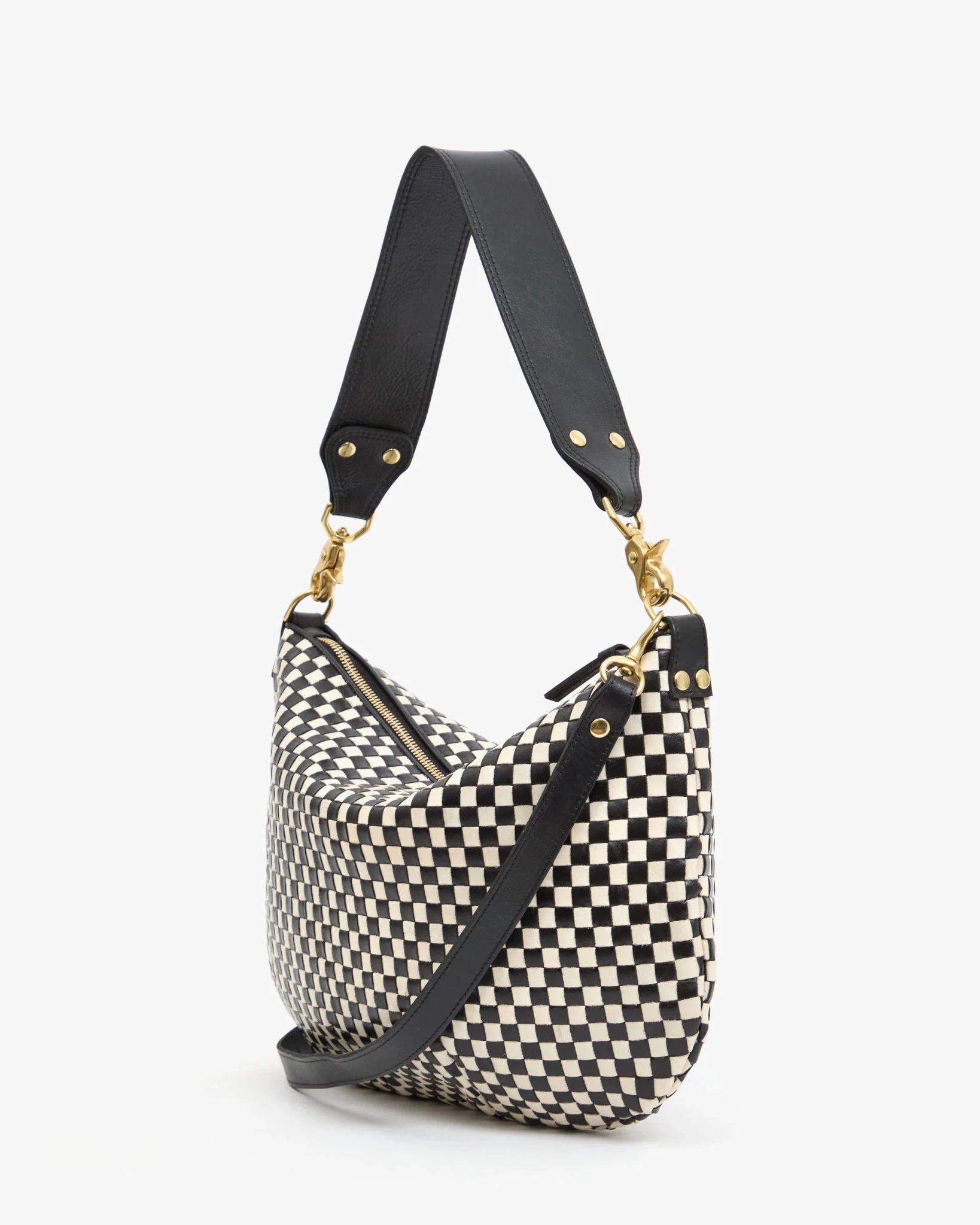 Moyen Messenger Woven Check - Black/Cream - Olive You BoutiqueClare V.228123HB-SH-MY-100053