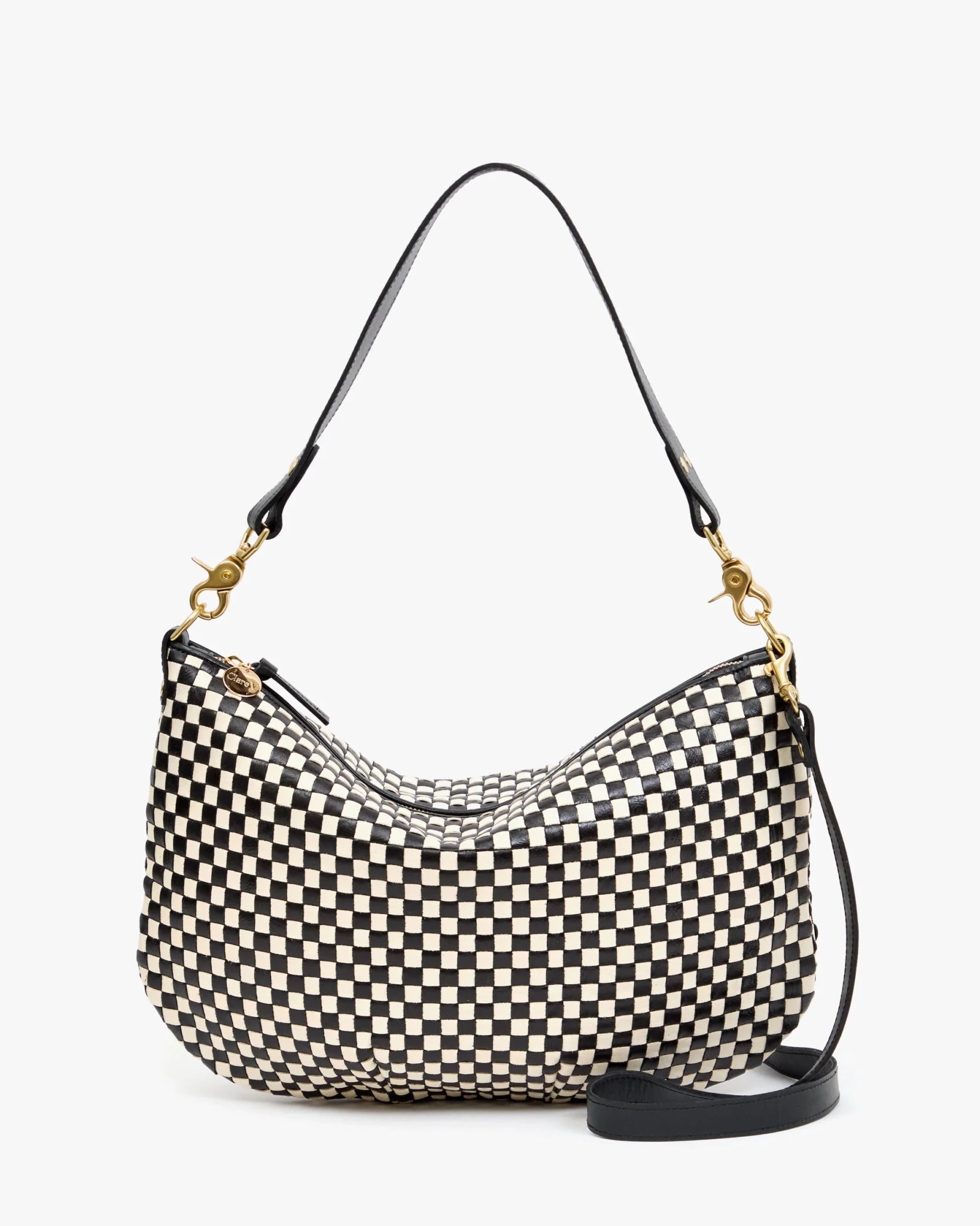 Moyen Messenger Woven Check - Black/Cream - Olive You BoutiqueClare V.228123HB-SH-MY-100053