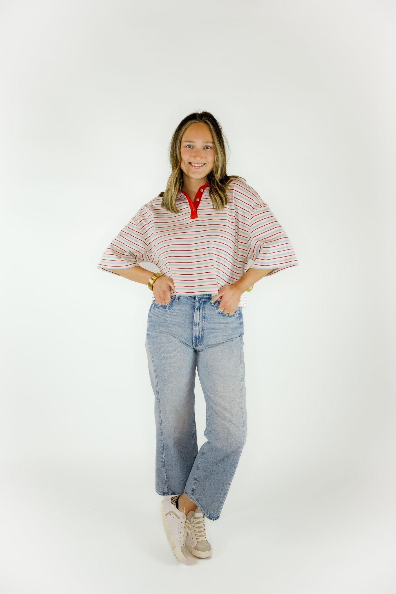Sporty Stripes Top - Olive You BoutiqueOLIVE YOU230933