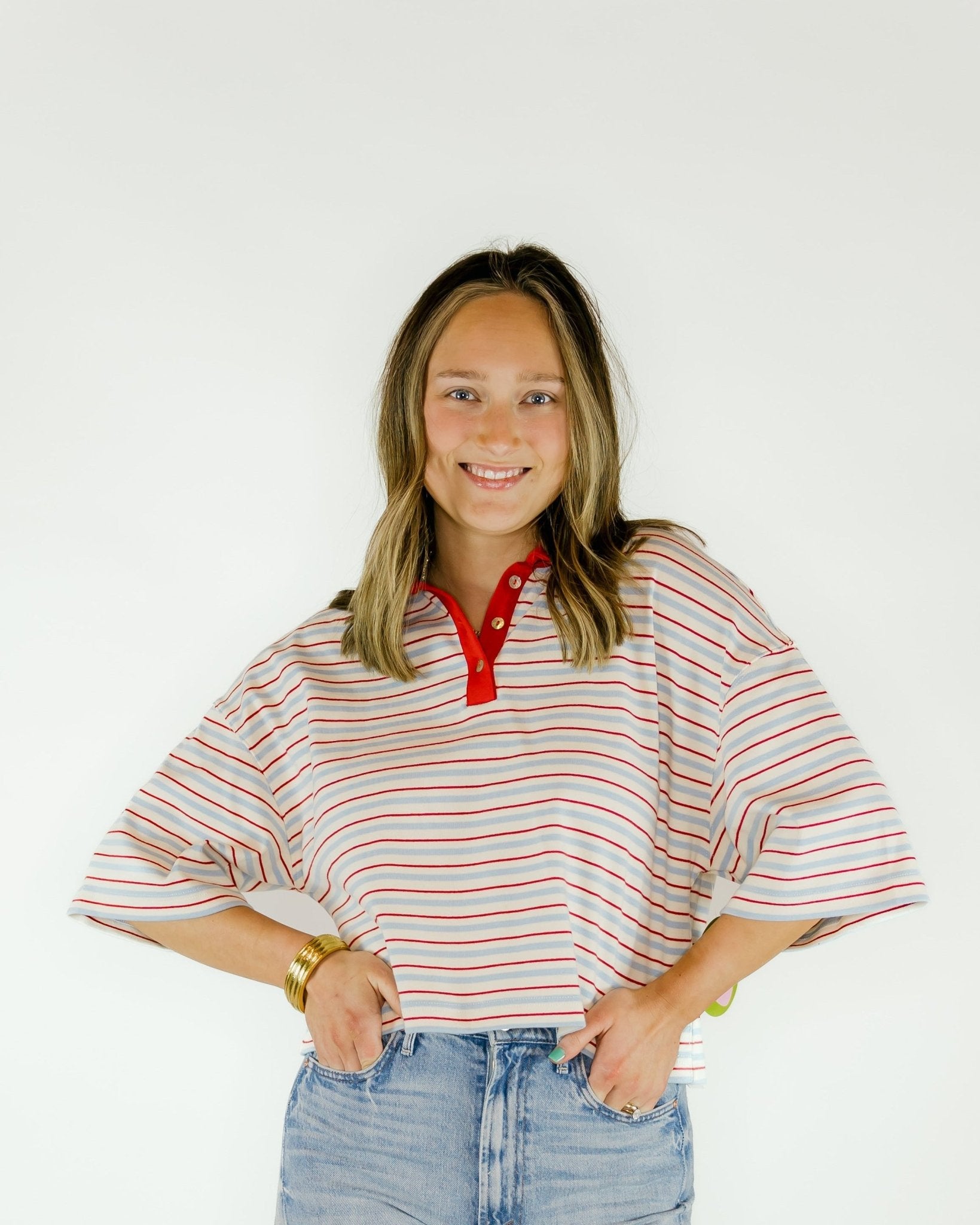 Sporty Stripes Top - Olive You BoutiqueOLIVE YOU230933