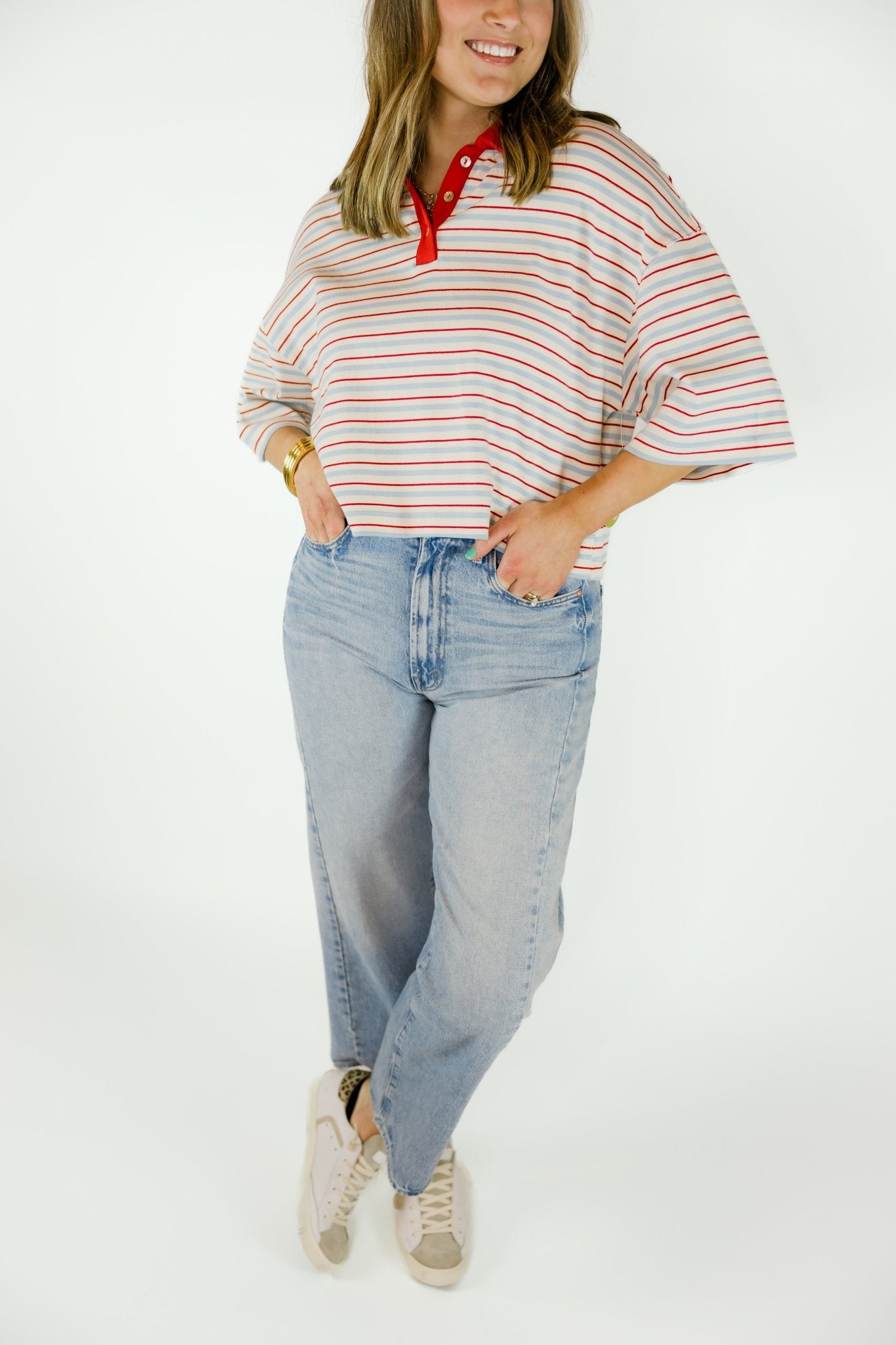 Sporty Stripes Top - Olive You BoutiqueOLIVE YOU230933