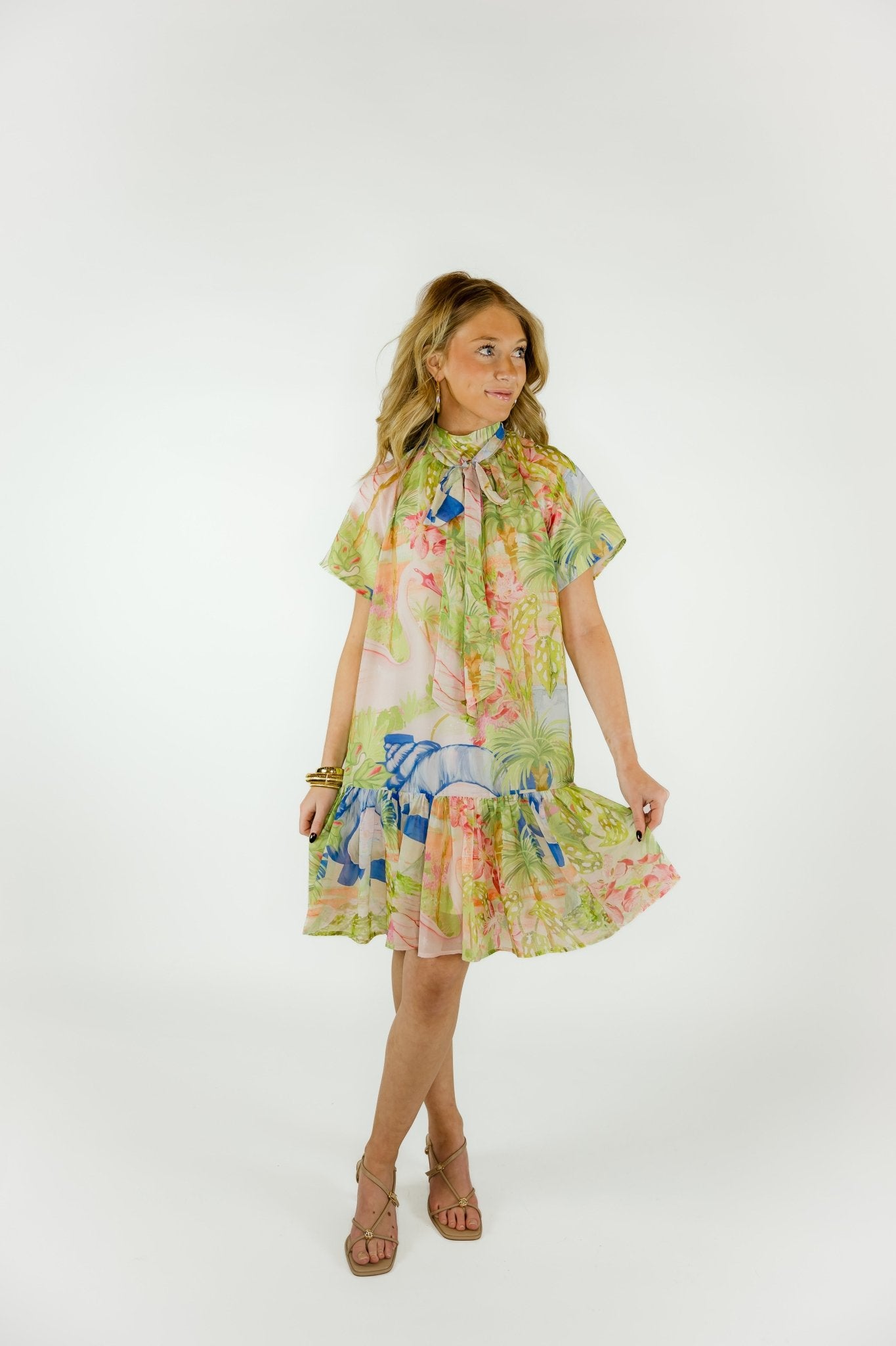 Willa Tie Neck Dress - Olive You BoutiqueALDEN ADAIR228102