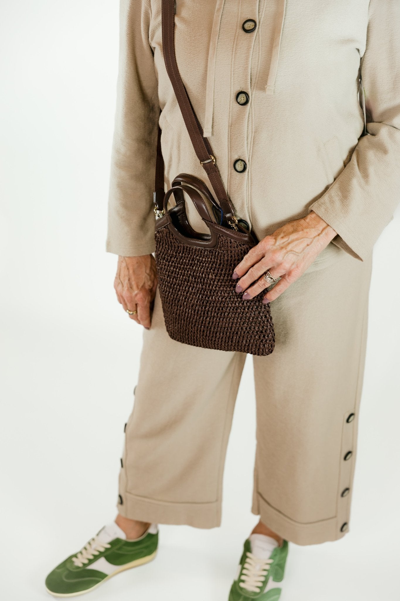Knit Button Detail Pant - Olive You BoutiqueHABITAT229796