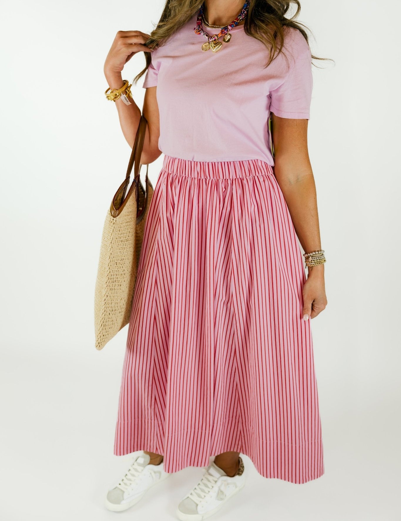 Gwynn Candy Red Midi Skirt - Olive You BoutiqueXIRENA229172