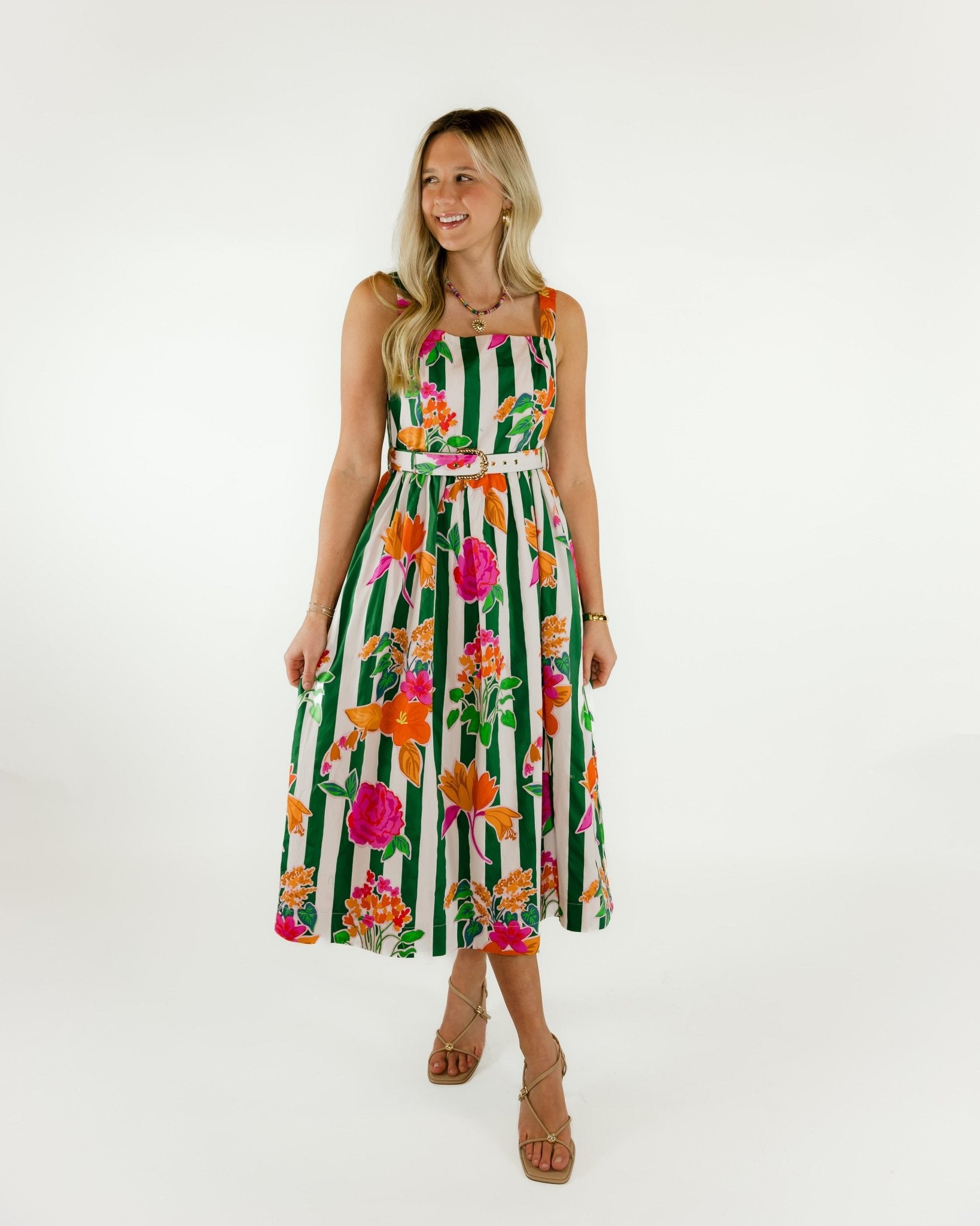 Hampton Mini Dress Striped Floral - Olive You BoutiquePROSPERINA226722PR3136D