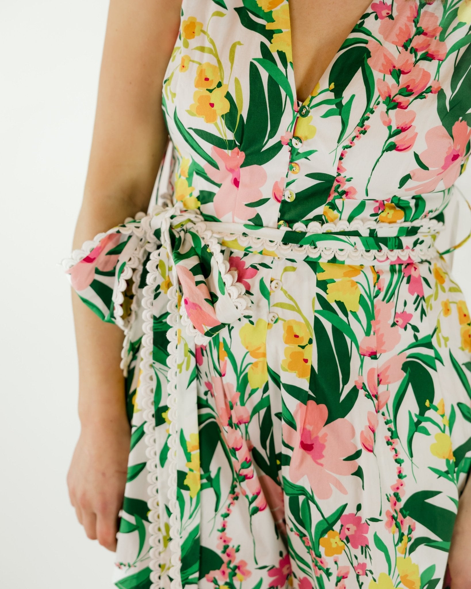 Palm Print Kiki Romper - Olive You BoutiquePROSPERINA226730PR1351P