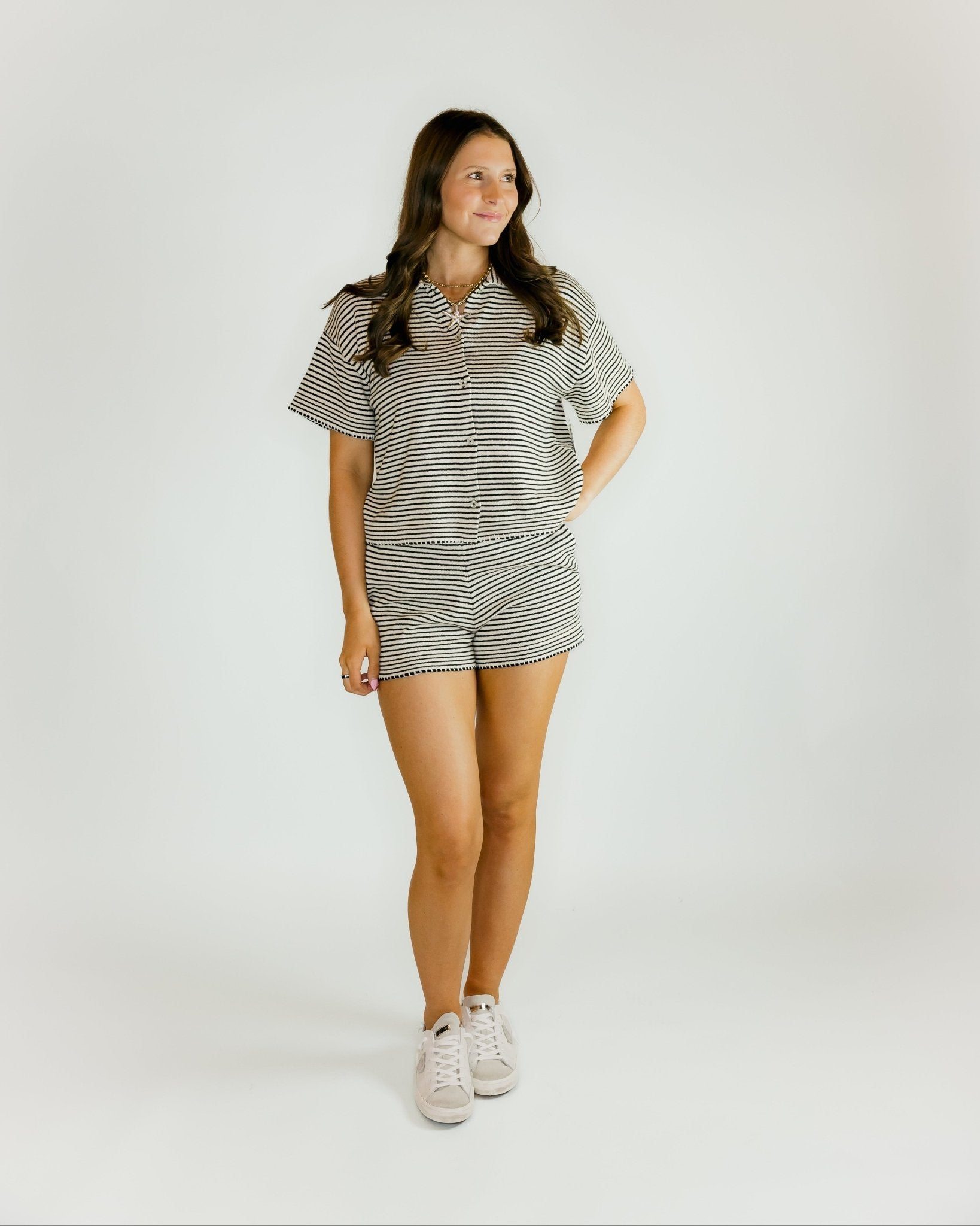 Summer Striped Shorts - Olive You BoutiqueOLIVACEOUS229736JS2026-04