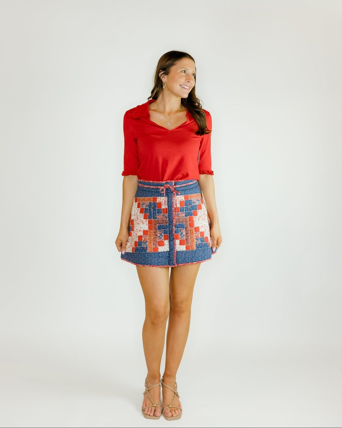 Louise Patchwork Skirt - Olive You BoutiqueLOVE THE LABEL228400