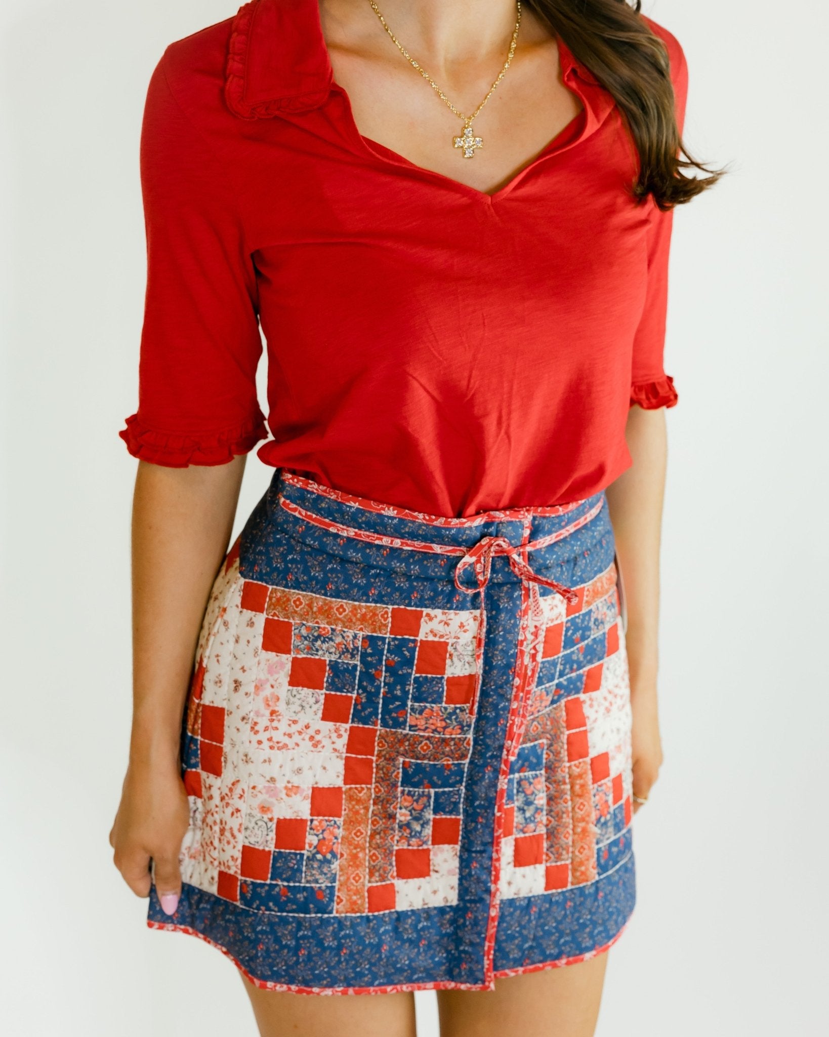 Louise Patchwork Skirt - Olive You BoutiqueLOVE THE LABEL228400