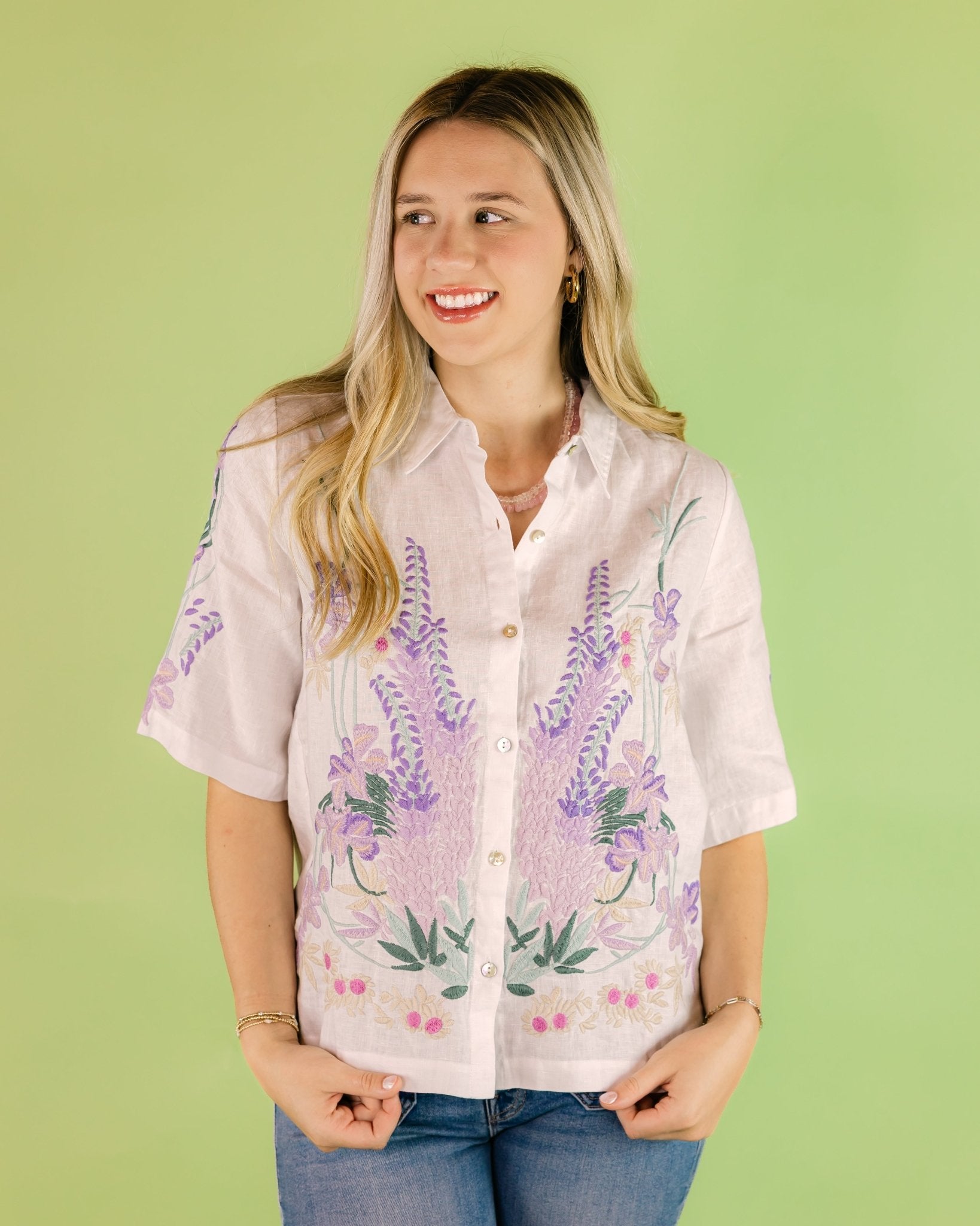 Marleigh Linen Kimono Shirt - Olive You BoutiqueJOHNNY WAS COLLECTION227666J11326-3