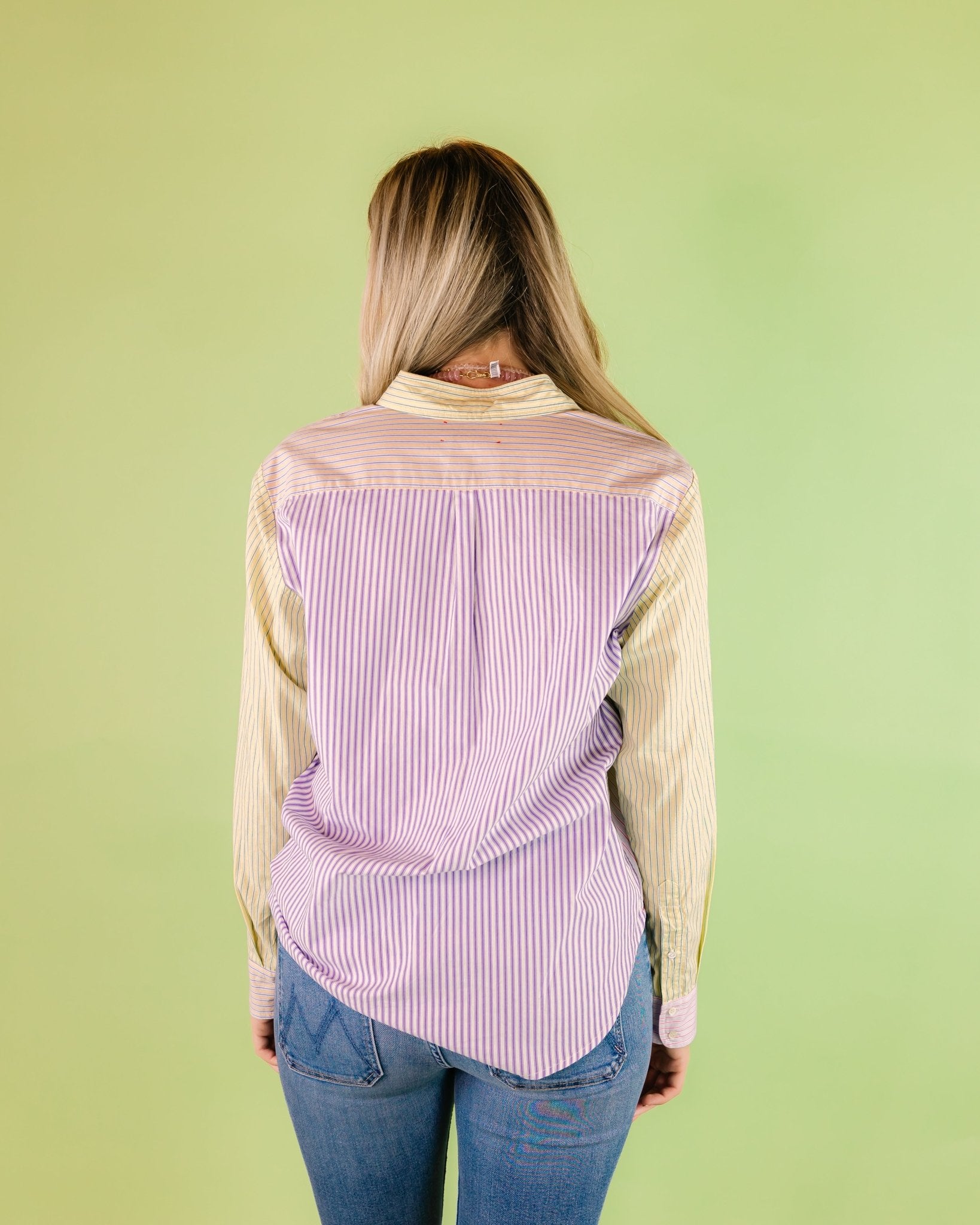 Mixed Stripe Button Down Top - Olive You BoutiqueXIRENA22928318453989