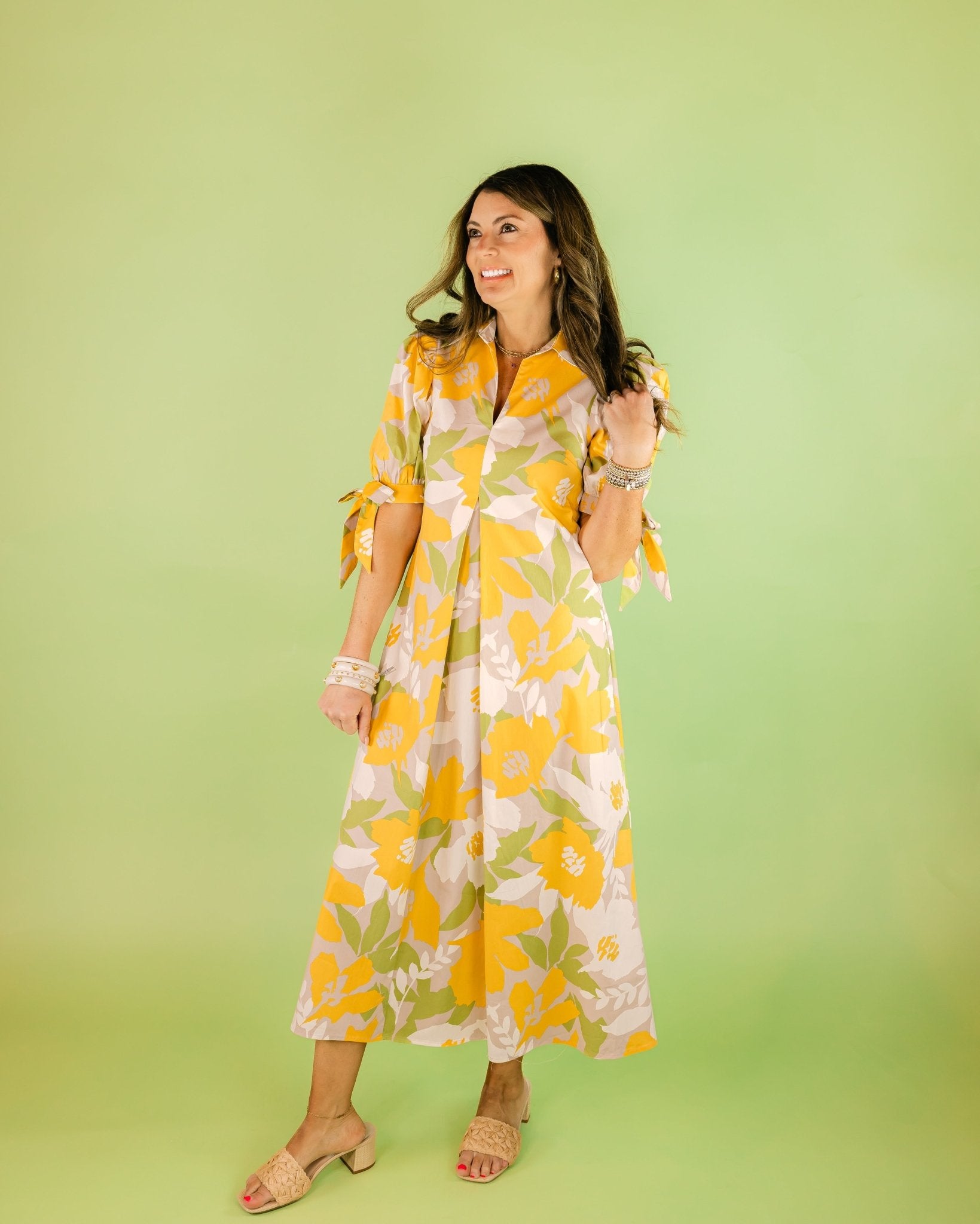 Bloom Bow Sleeve Dress - Olive You BoutiqueUNCLE FRANK23054875766