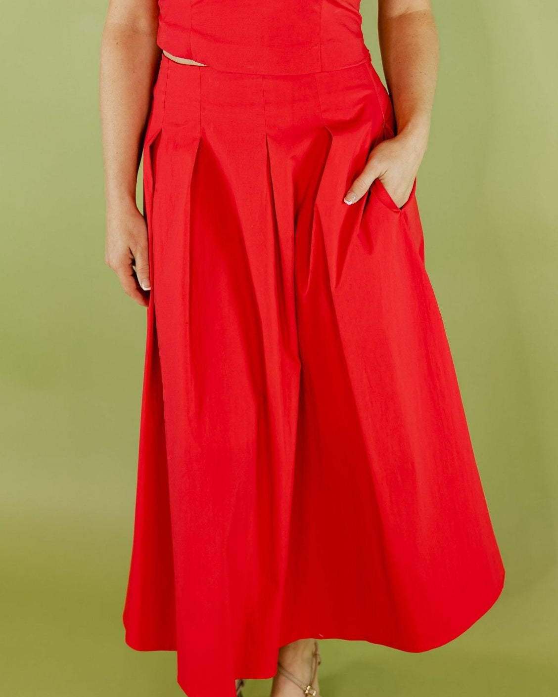 Solid Everyday Skirt with Pleats - Olive You BoutiqueOLIVE YOU231479
