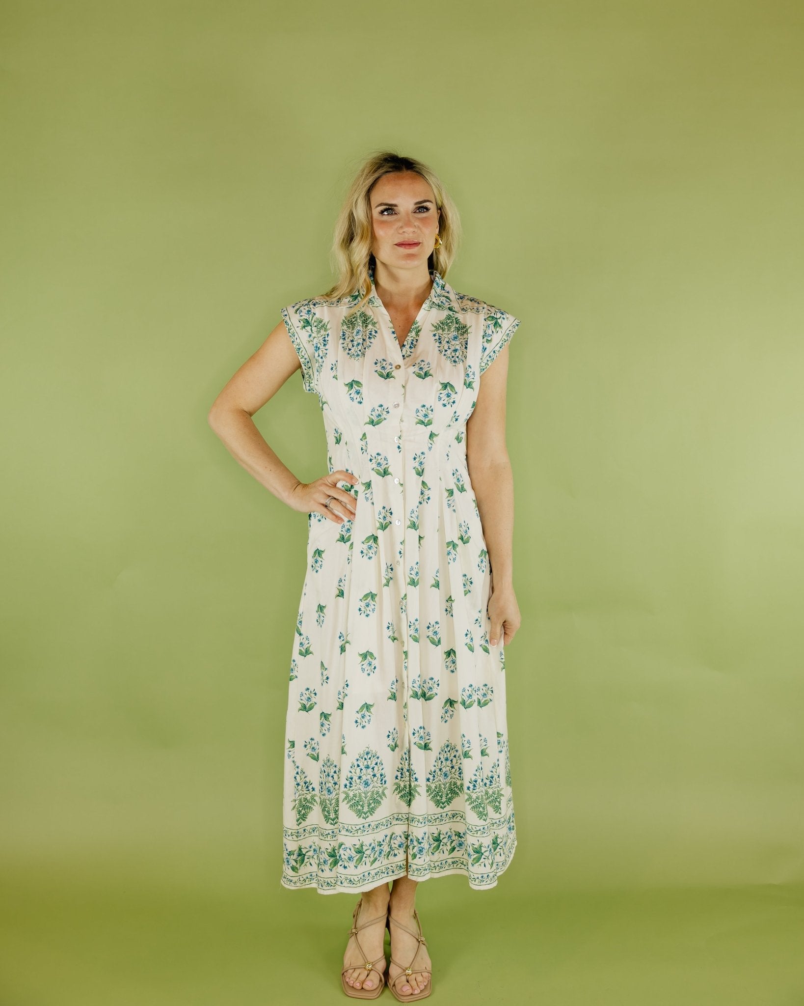 Delicate Floral Print Midi Dress - Olive You BoutiqueOlive You231485D30373