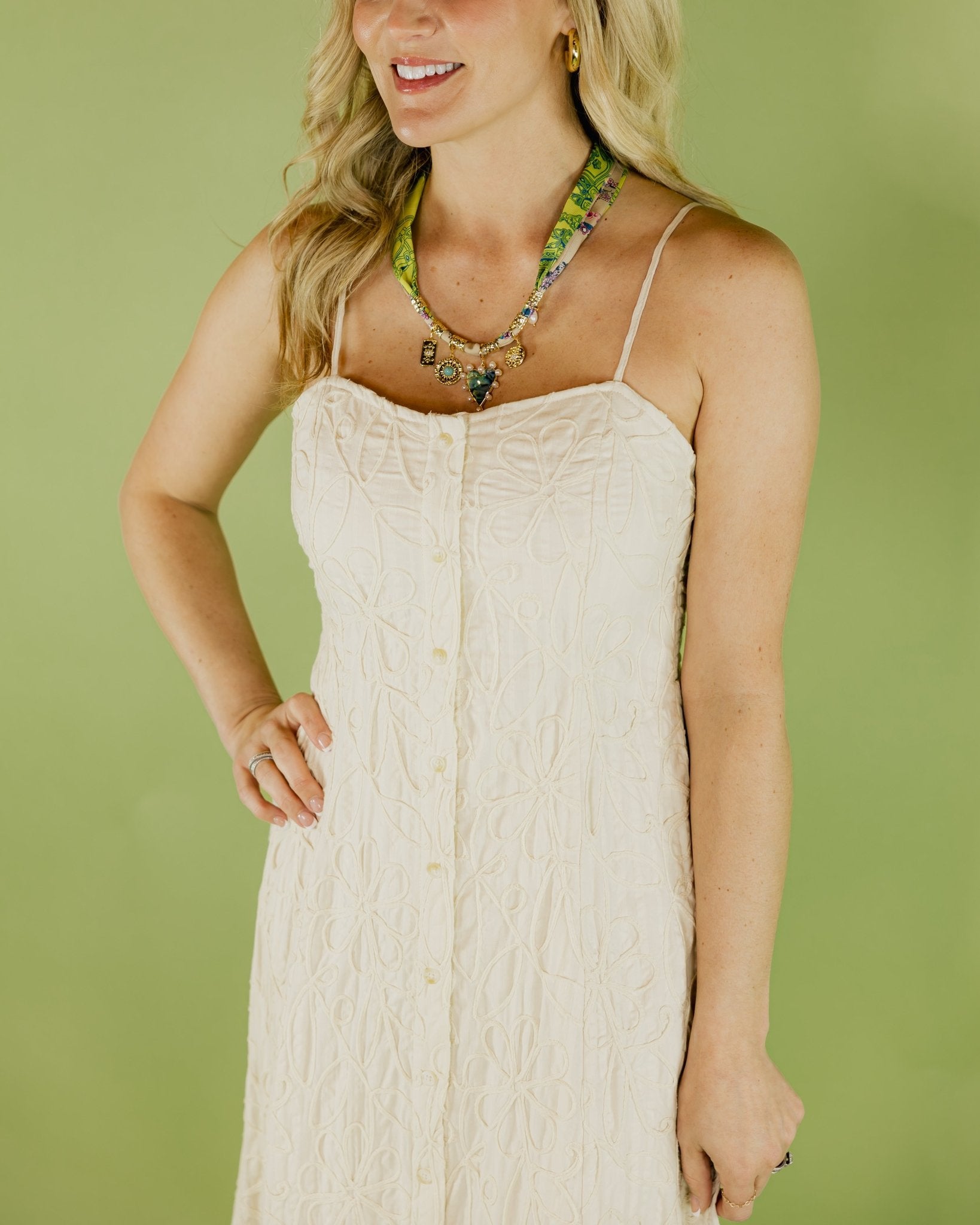 Angel Eyes Textured Midi Dress - Olive You BoutiqueZ SUPPLY, INC.230054