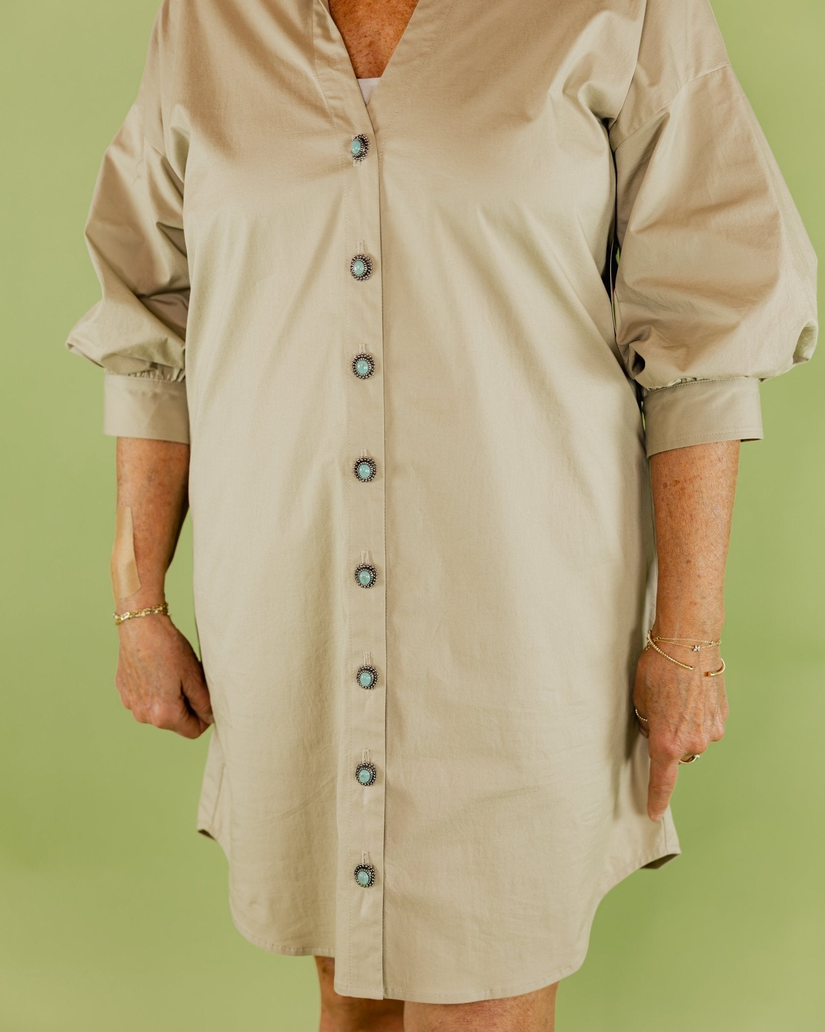 Phoebe Lantern Puff Sleeve Shirt Dress - Olive You BoutiqueFIFTEEN - TWENTY INC.228050