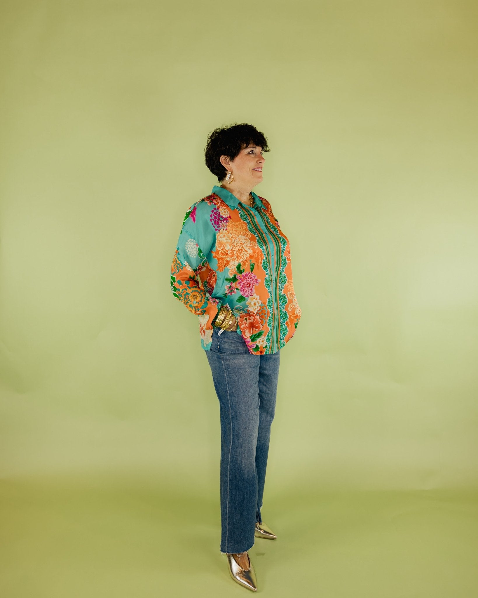 Audrey Button Up Shirt - Olive You BoutiqueJOHNNY WAS COLLECTION227738