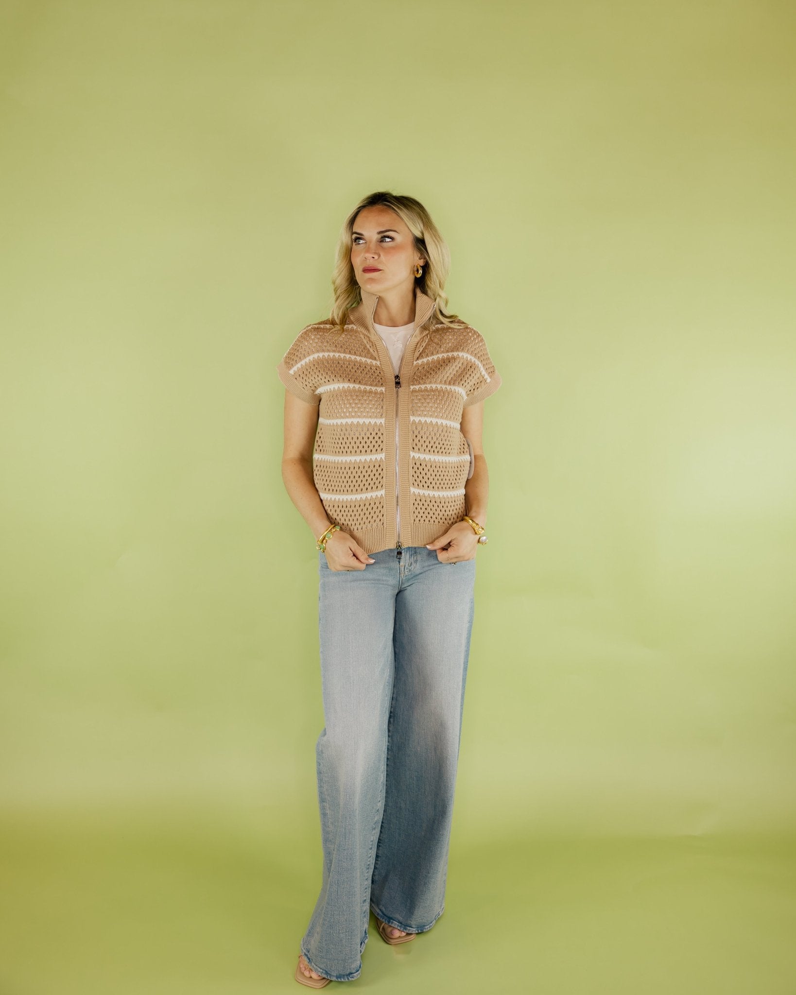 Haney Zip Up Vest - Olive You BoutiqueVARLEY231511VAR03195