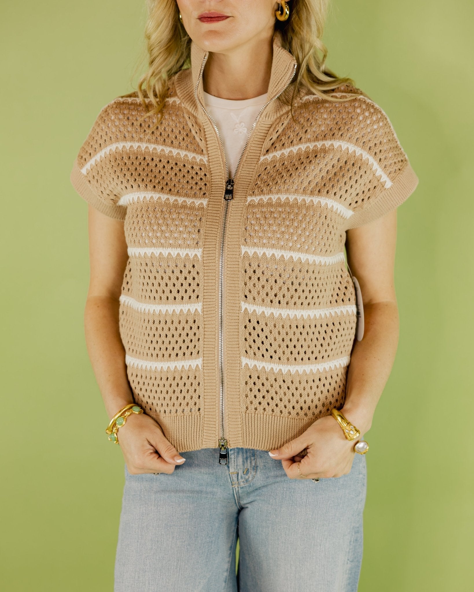 Haney Zip Up Vest - Olive You BoutiqueVARLEY231511VAR03195