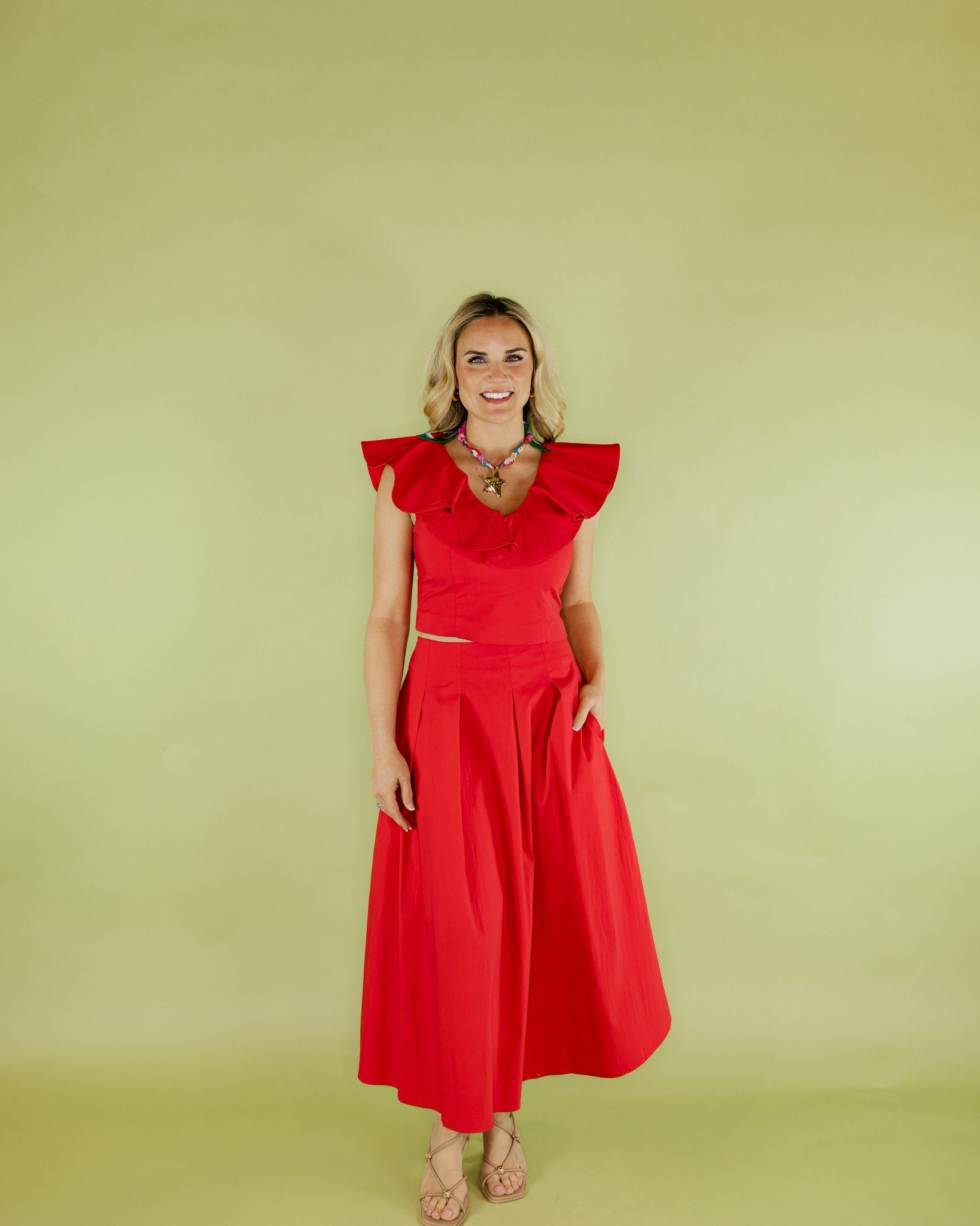 Solid Everyday Skirt with Pleats - Olive You BoutiqueOLIVE YOU231479