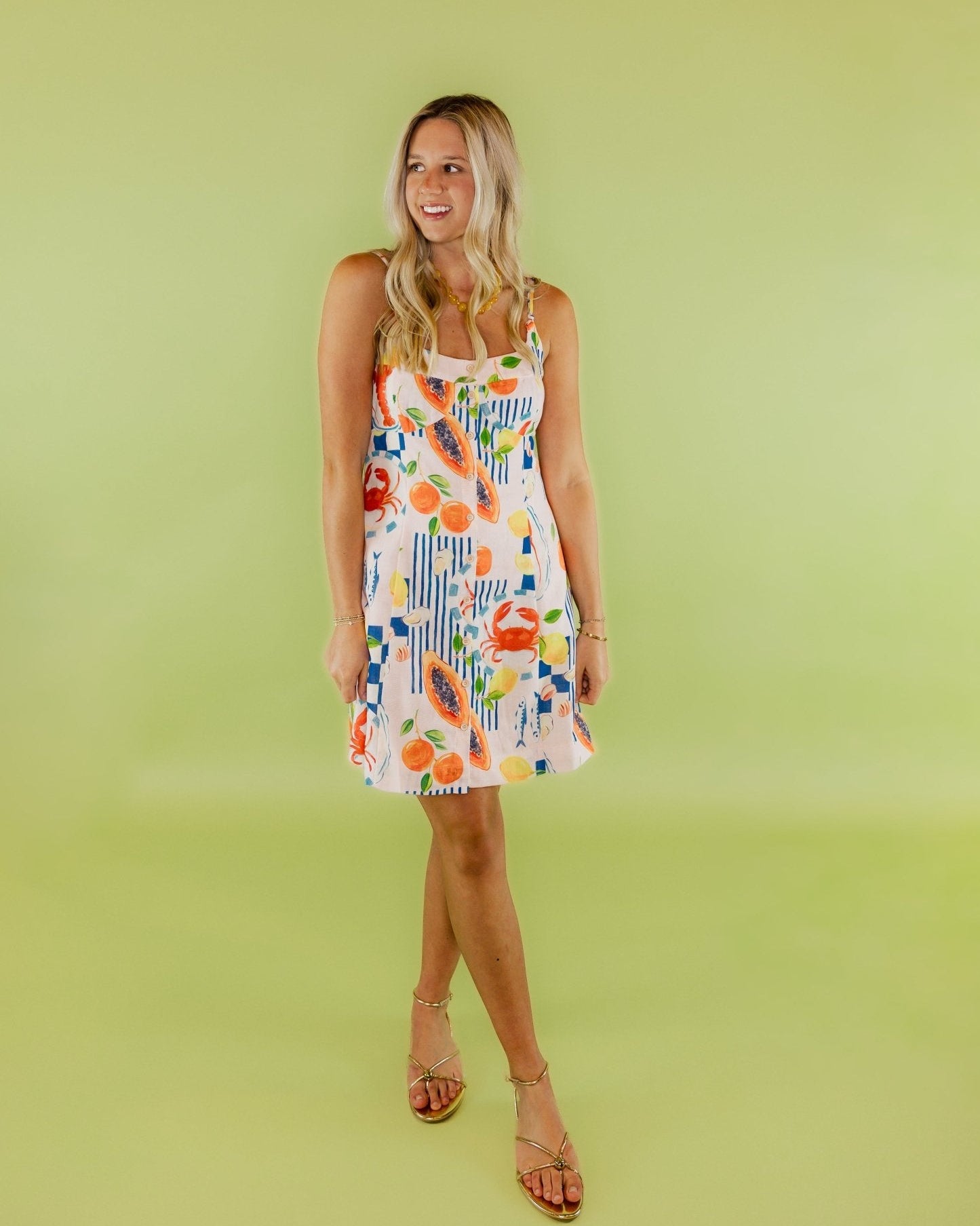 Lobster Luau Tie Back Dress - Olive You BoutiqueJOY JOY229916