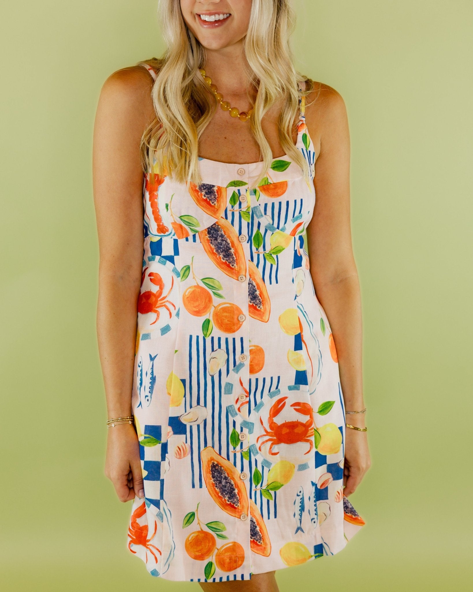 Lobster Luau Tie Back Dress - Olive You BoutiqueJOY JOY229916