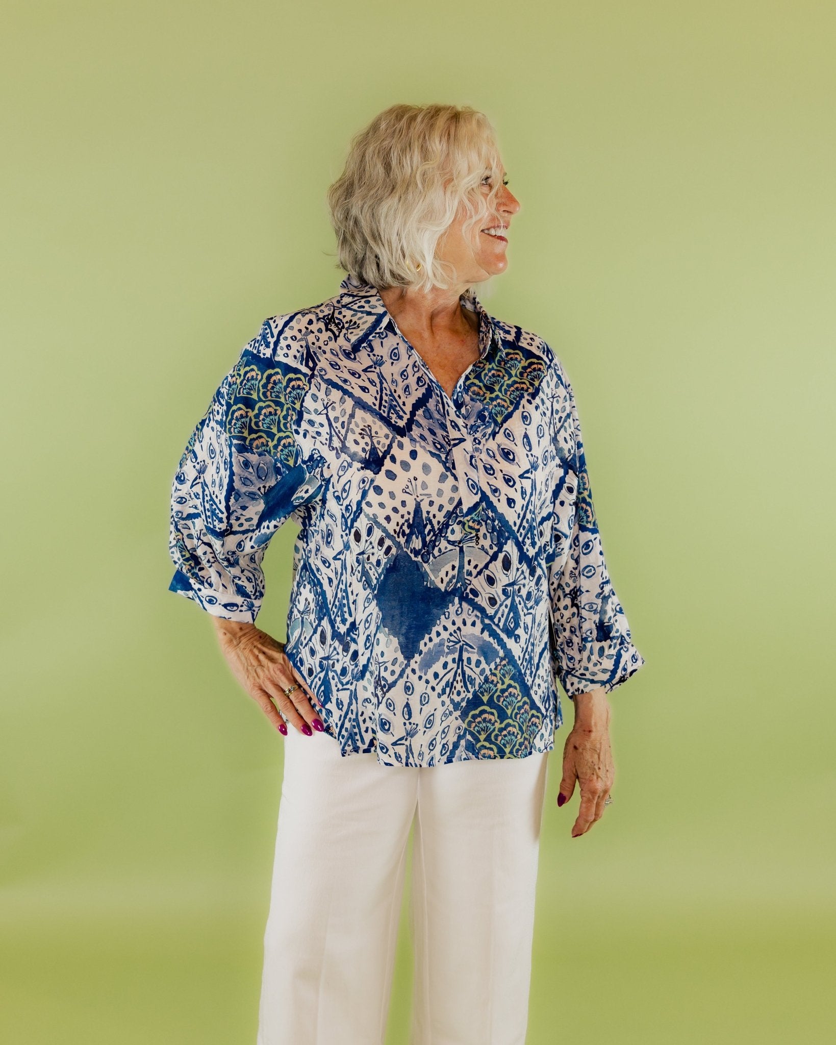 Blue Mix Top - Olive You BoutiqueLIOR228966